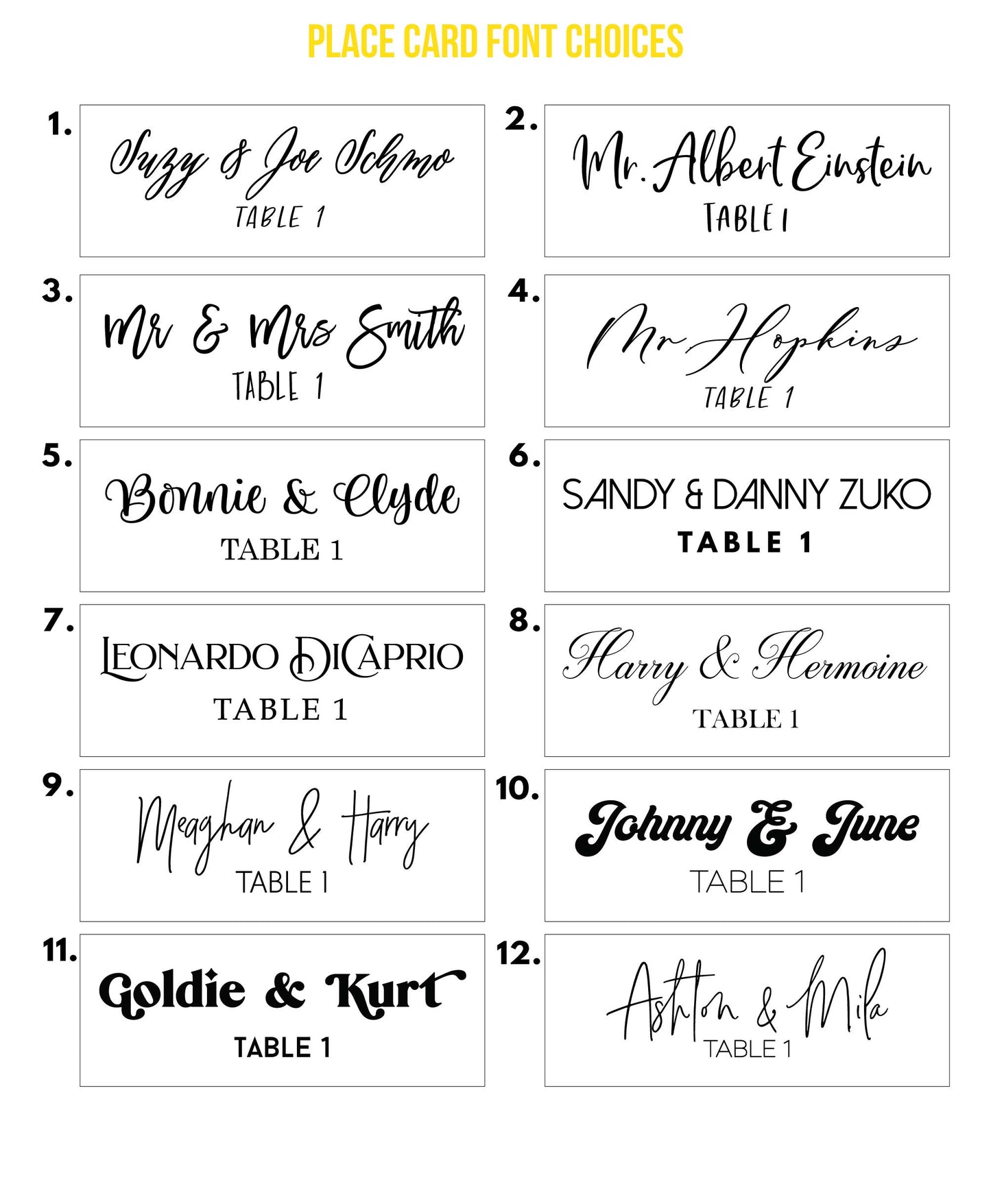 Butterfly Flat Place Cards