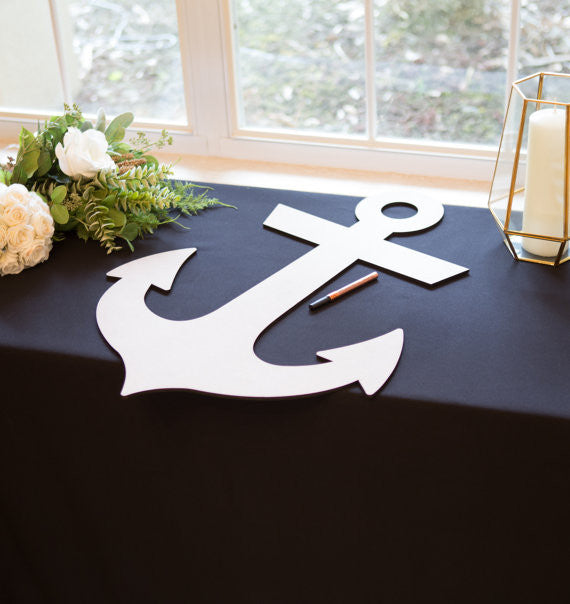 Wedding Guestbook Wooden Anchor - Wedding Decor Gifts
