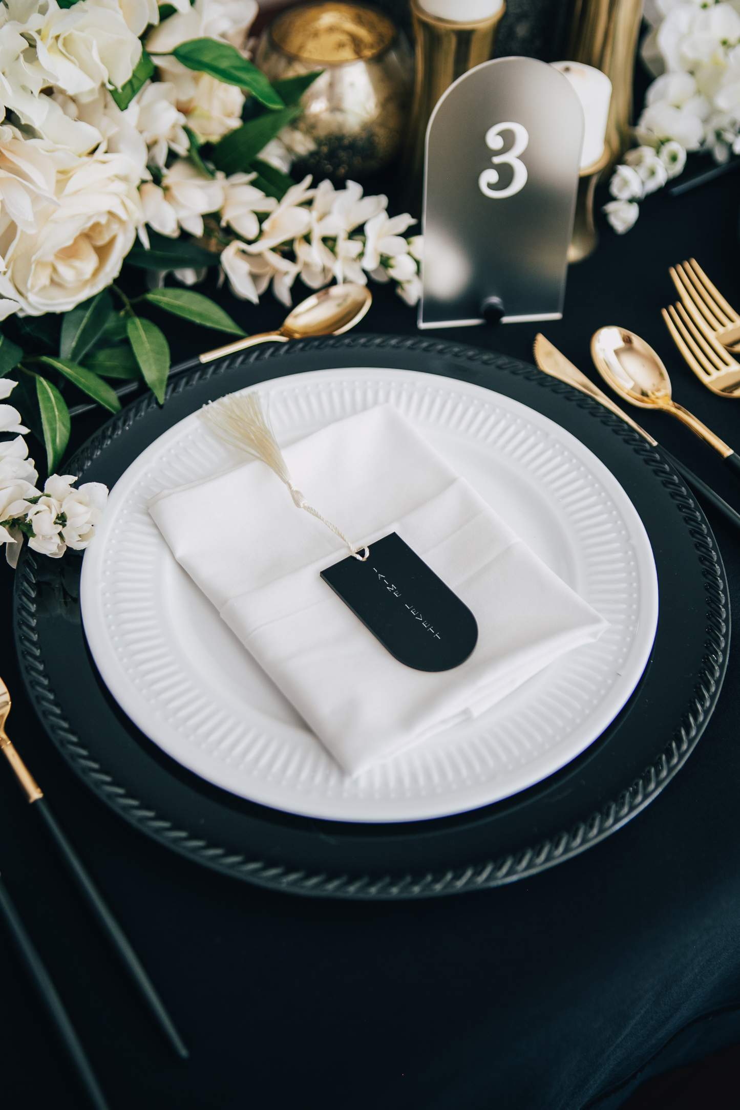 Luxury Wedding Place Cards with Tassels