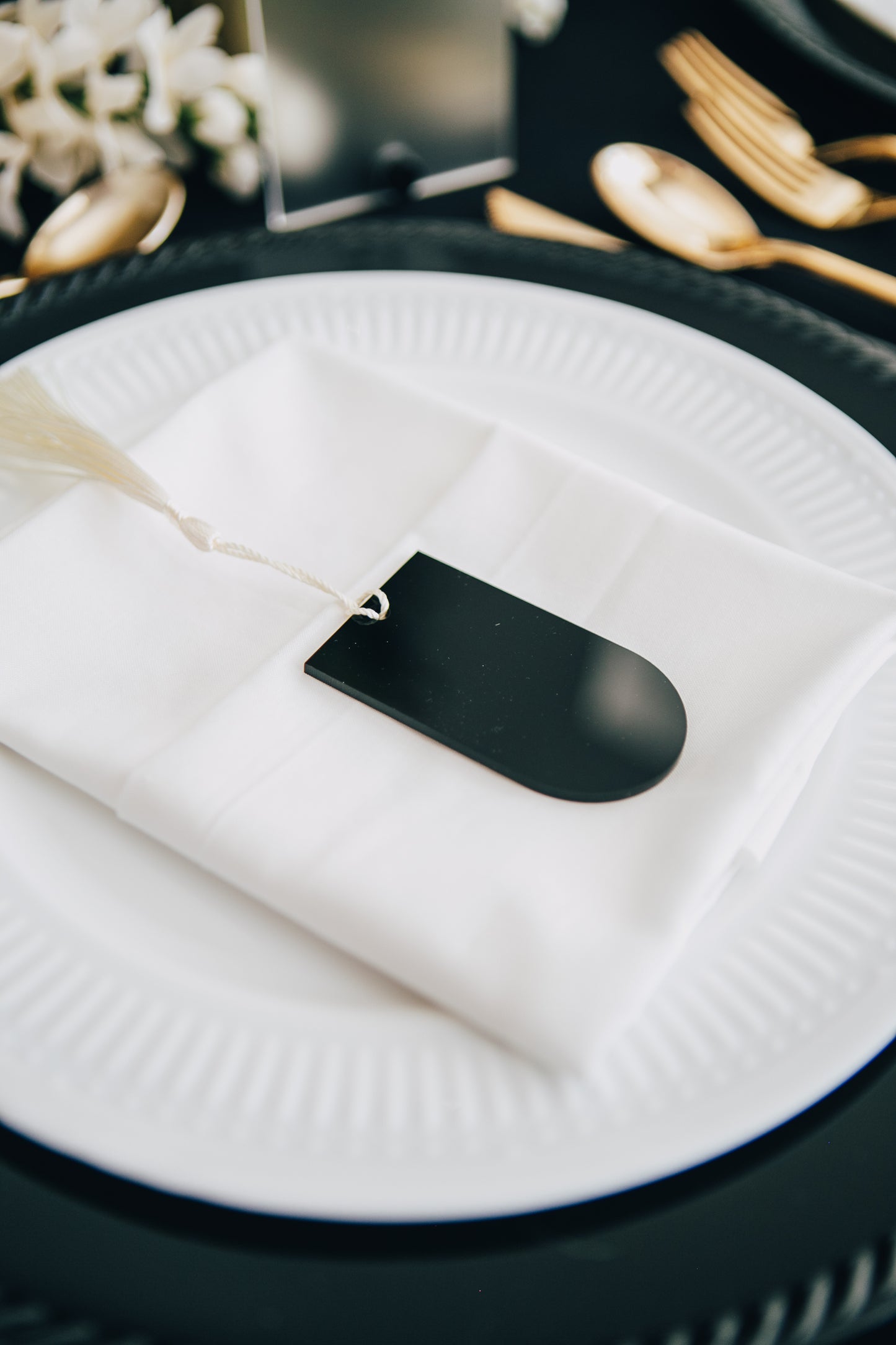 Luxury Wedding Place Cards with Tassels