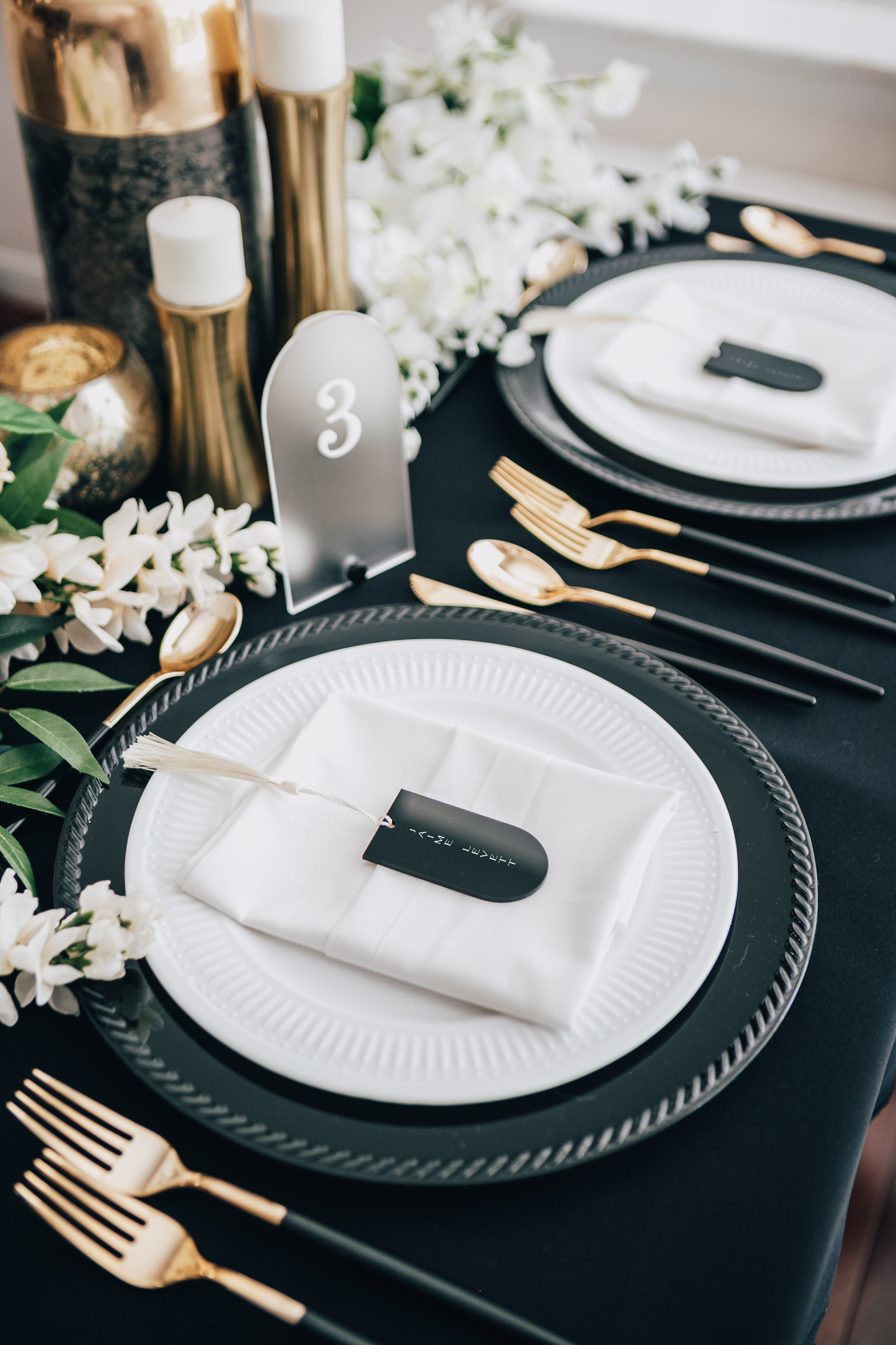 Luxury Wedding Place Cards with Tassels