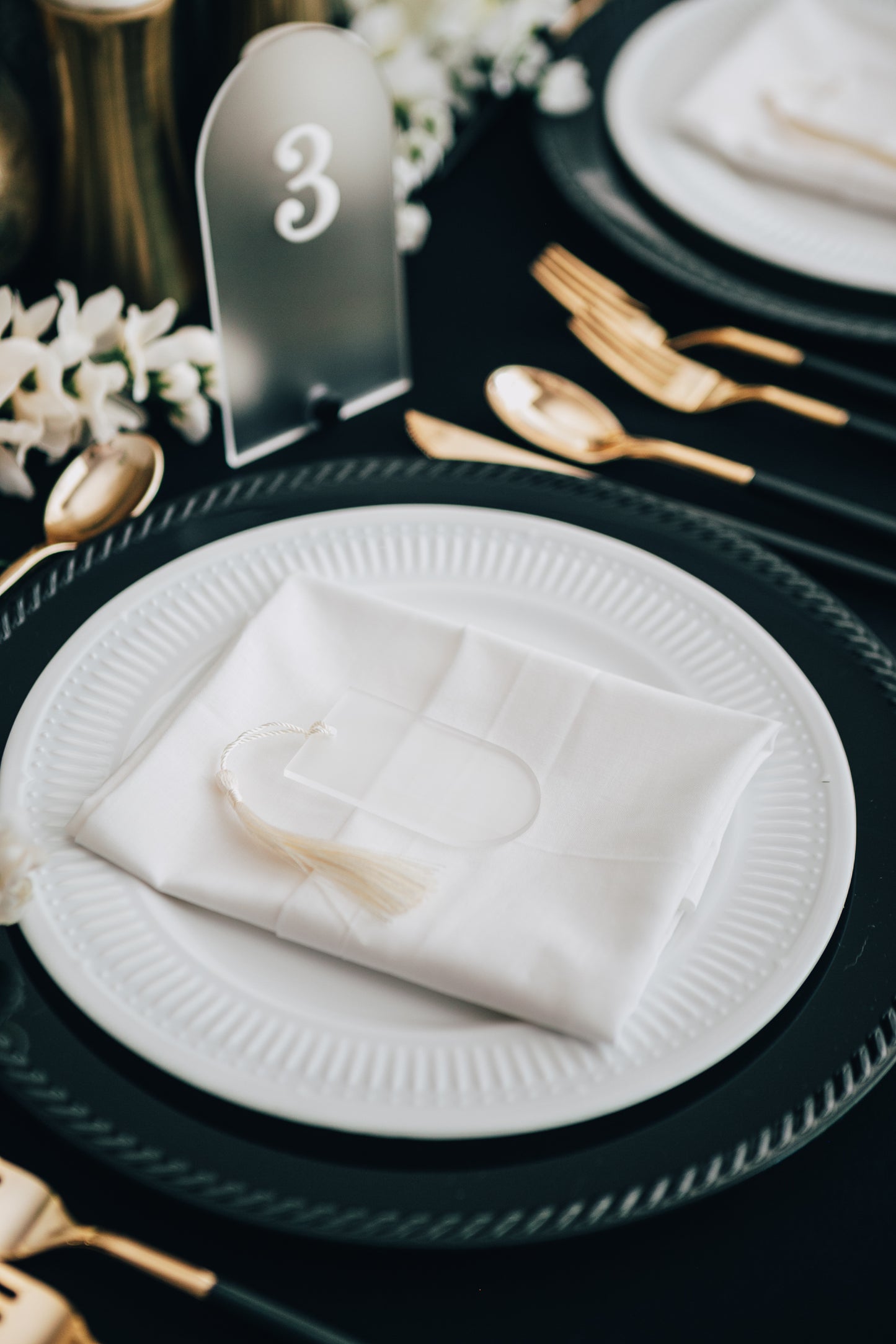 Luxury Wedding Place Cards with Tassels