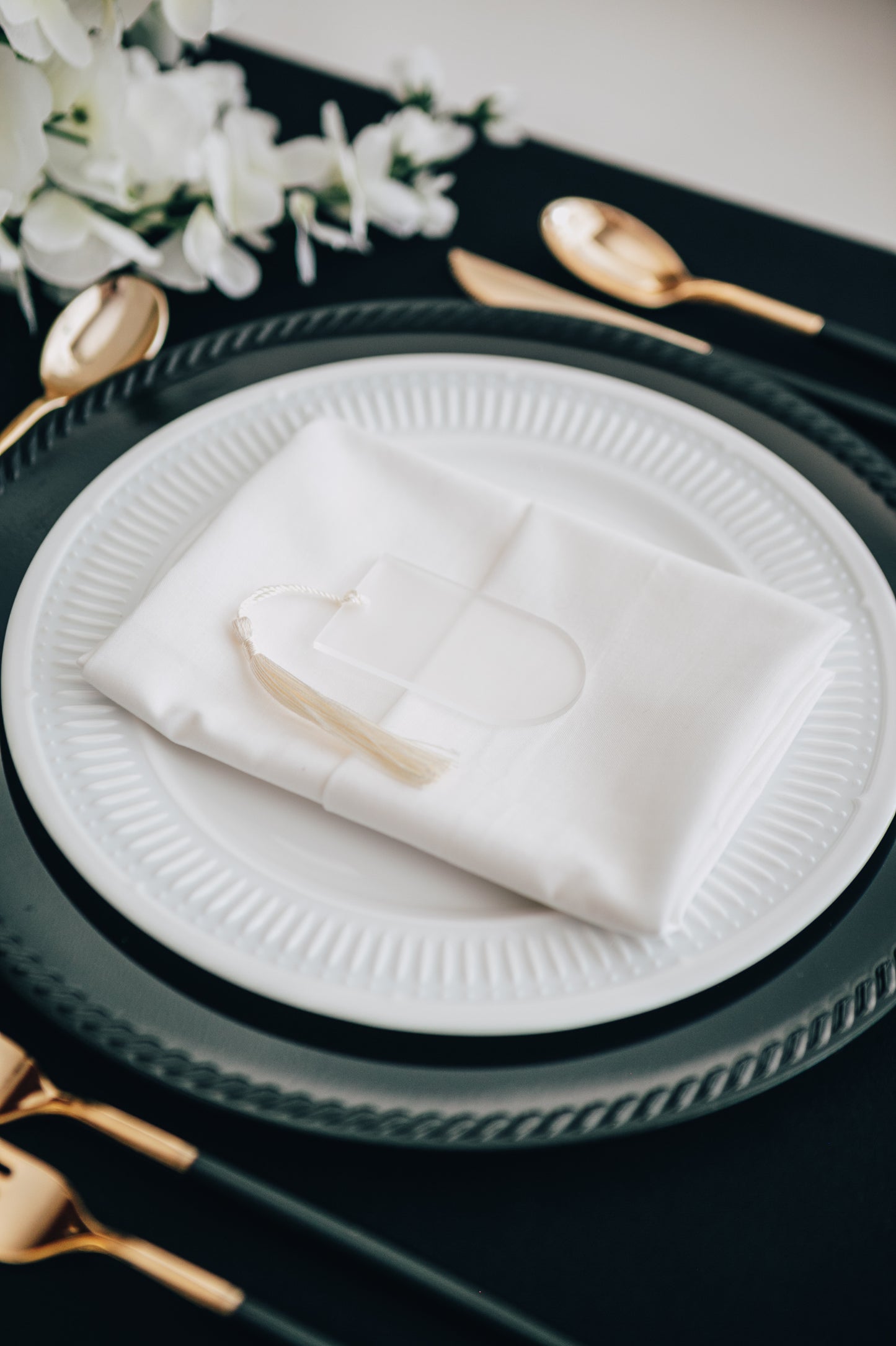 Luxury Wedding Place Cards with Tassels
