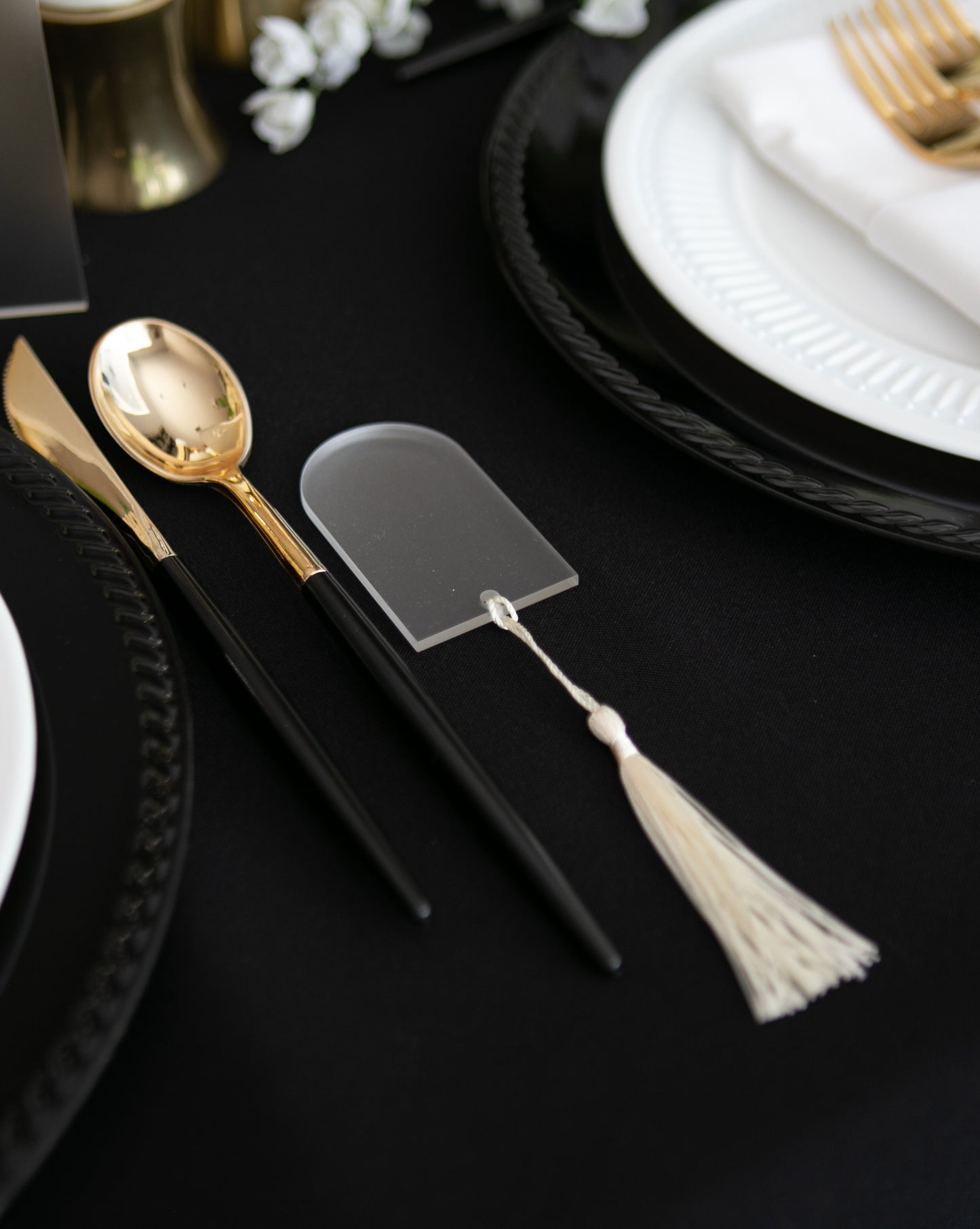 Luxury Wedding Place Cards with Tassels