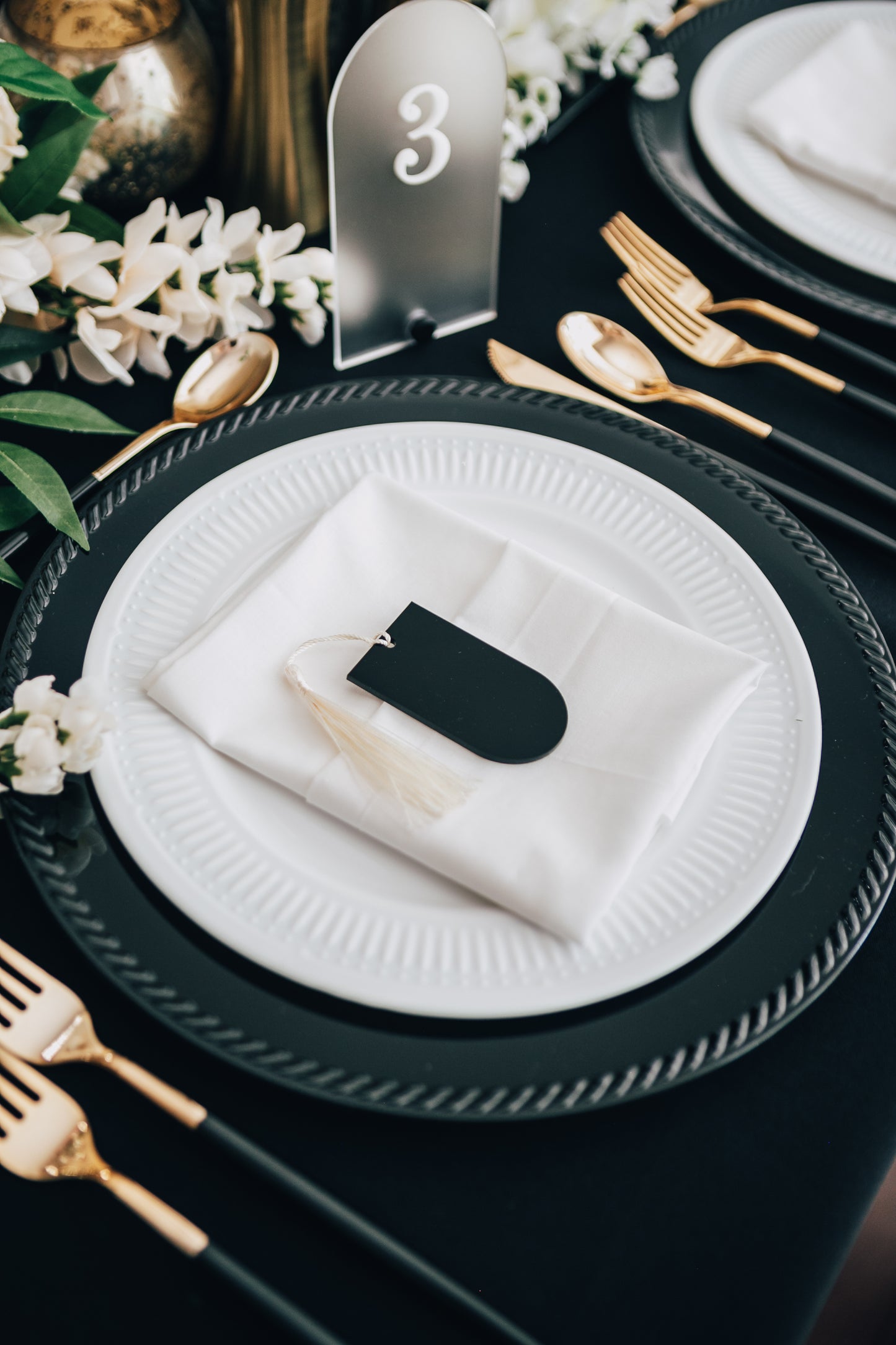 Luxury Wedding Place Cards with Tassels