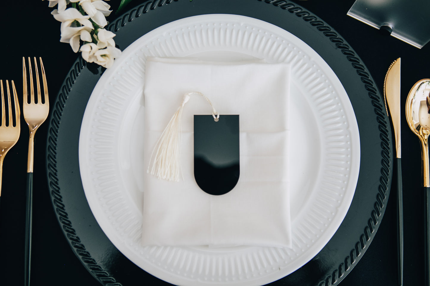 Luxury Wedding Place Cards with Tassels