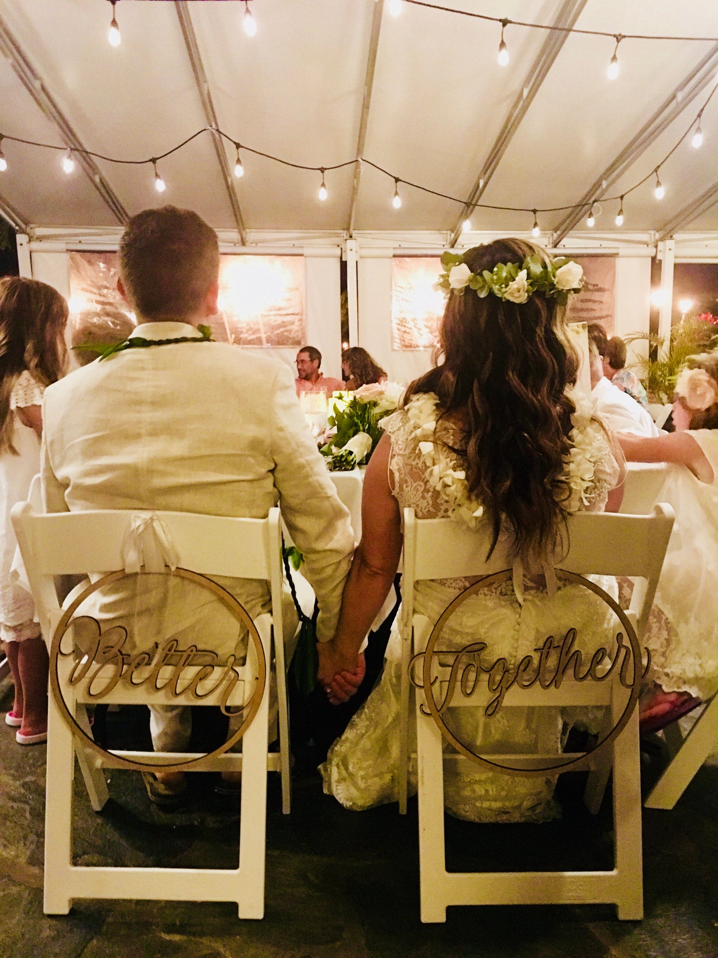 Wedding Chair Signs Hoop Style - Wedding Decor Gifts