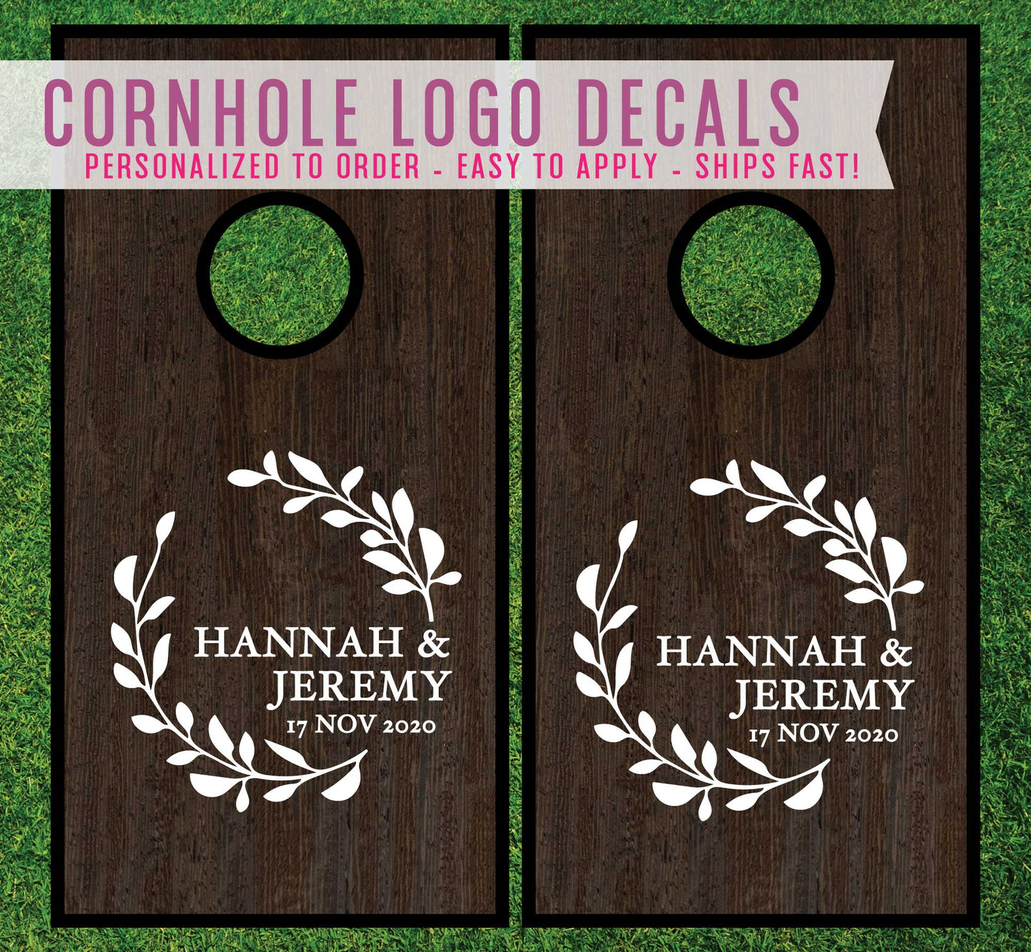 Wedding Cornhole Decals - Wedding Decor Gifts