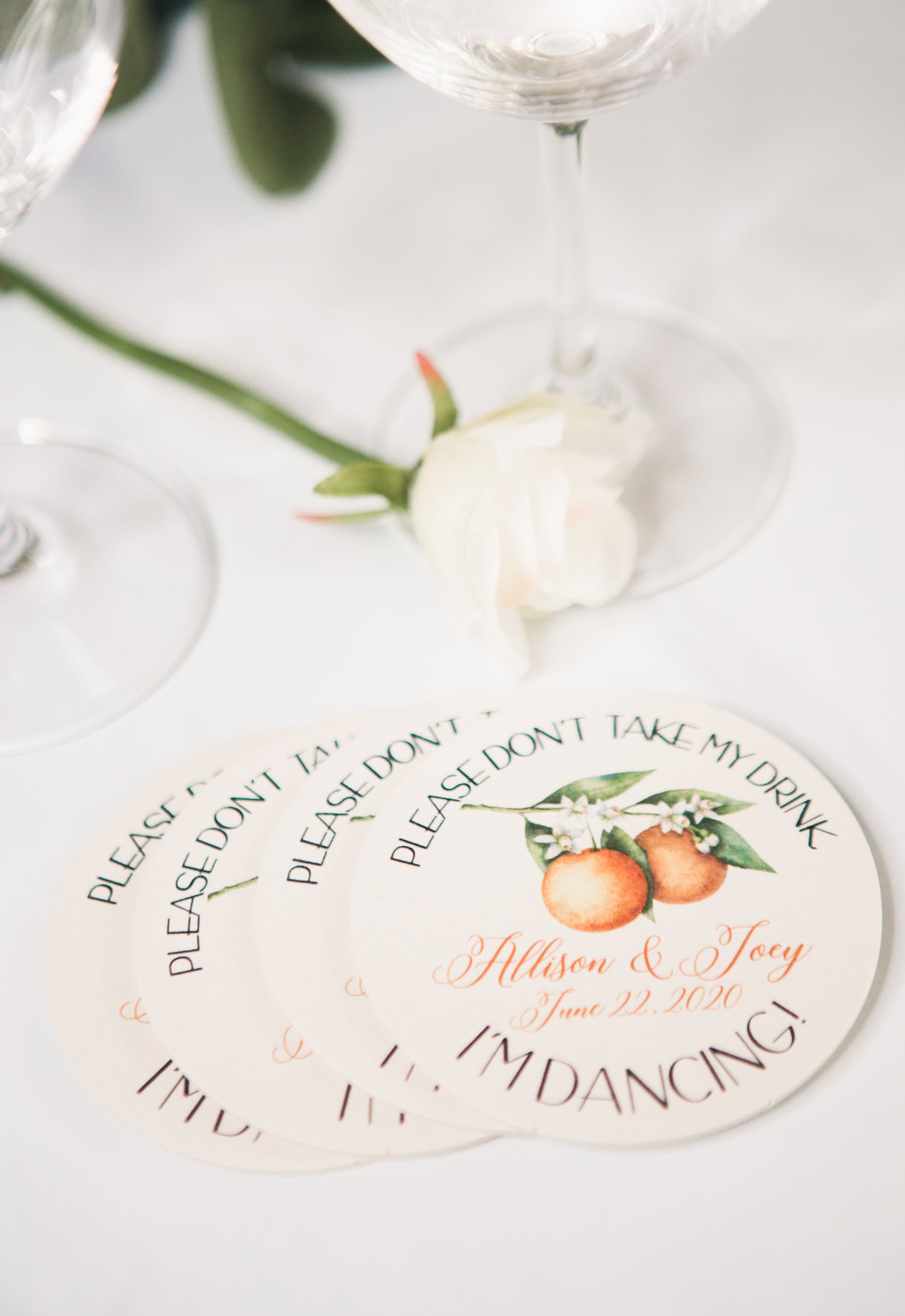 Don't Take My Drink Wedding Coasters - Wedding Decor Gifts