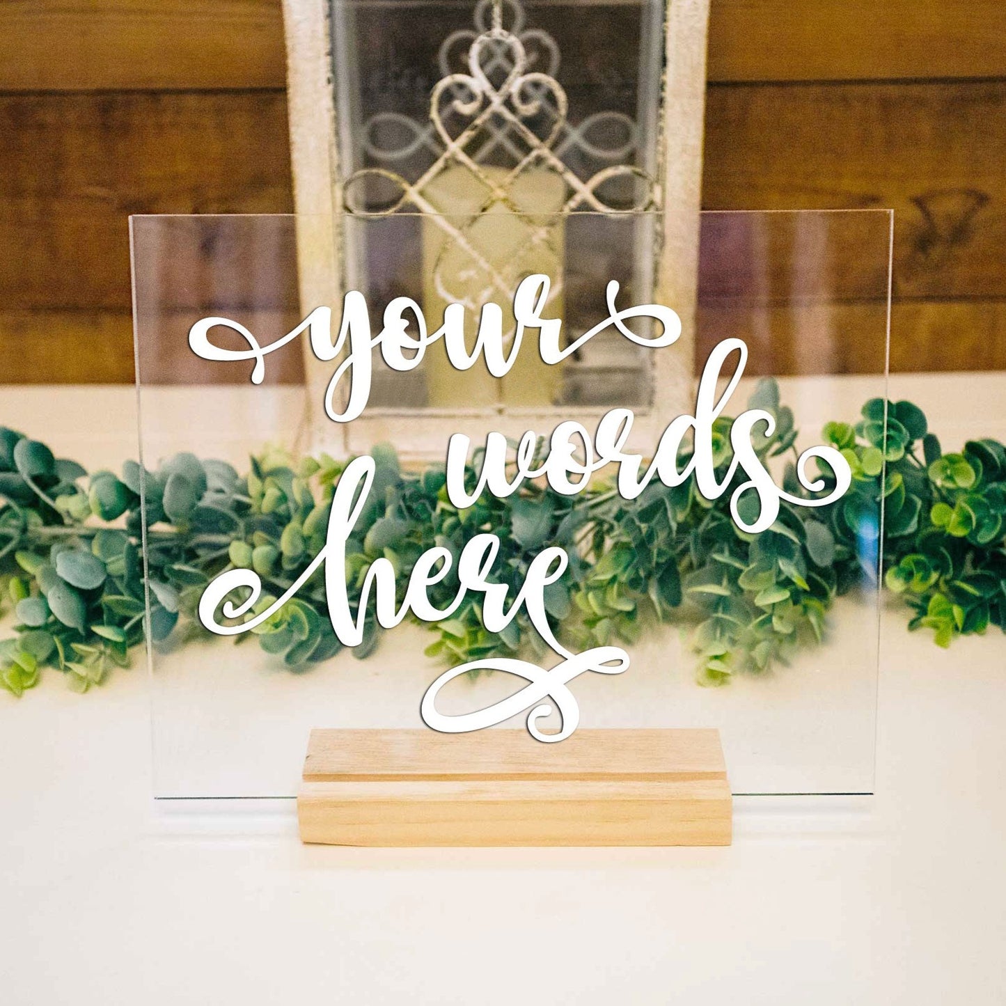 Custom Clear Acrylic Sign - Wedding Decor Gifts