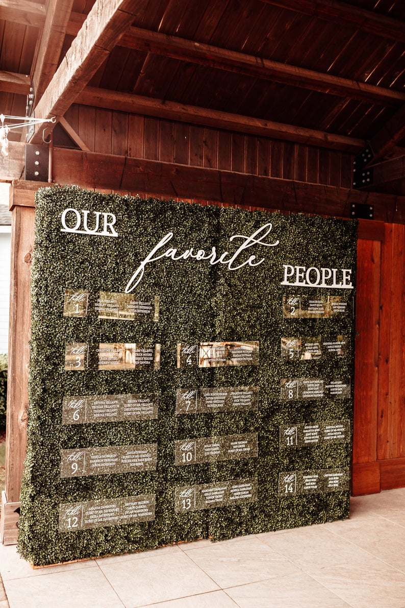 Custom Wedding Seating Chart Wall