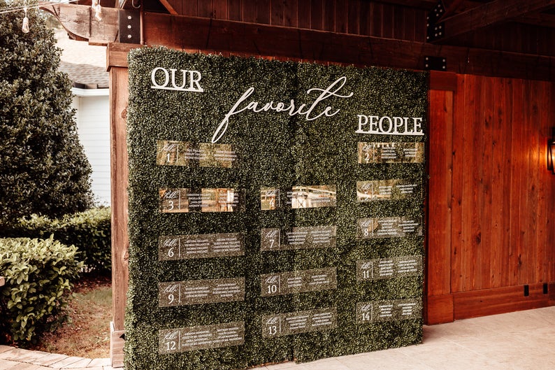 Custom Wedding Seating Chart Wall