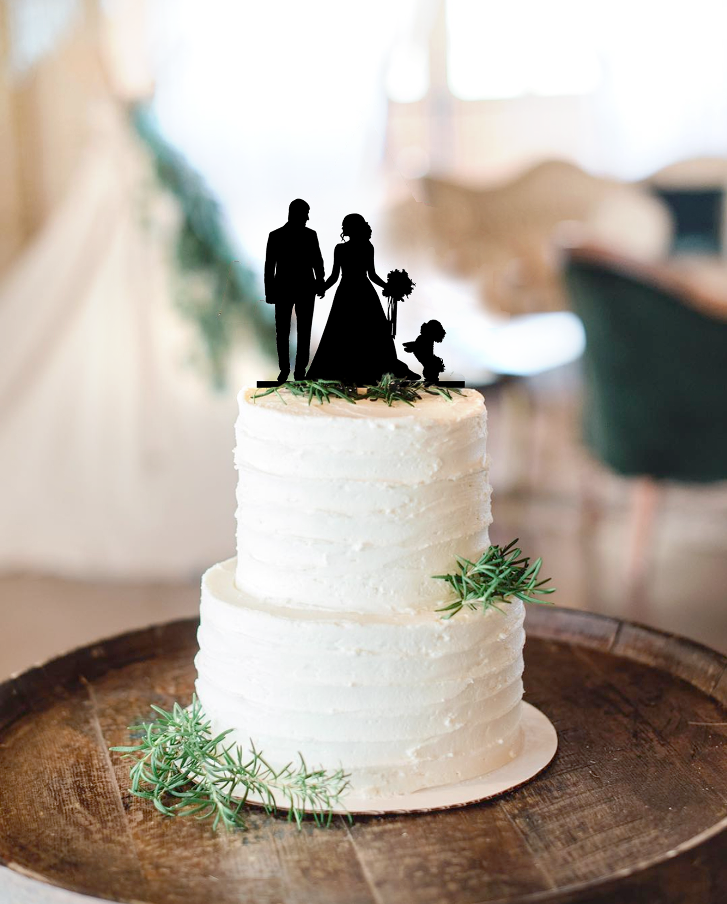 Dog Wedding Cake Topper Rare Breeds Custom Couple Silhouette Dog Pet Wedding Cake Topper