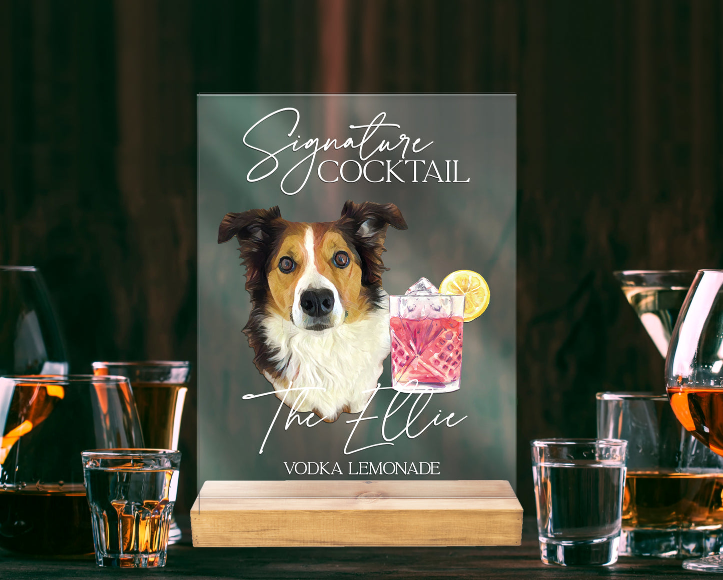 Dog Drink Wedding Sign Bar Menu