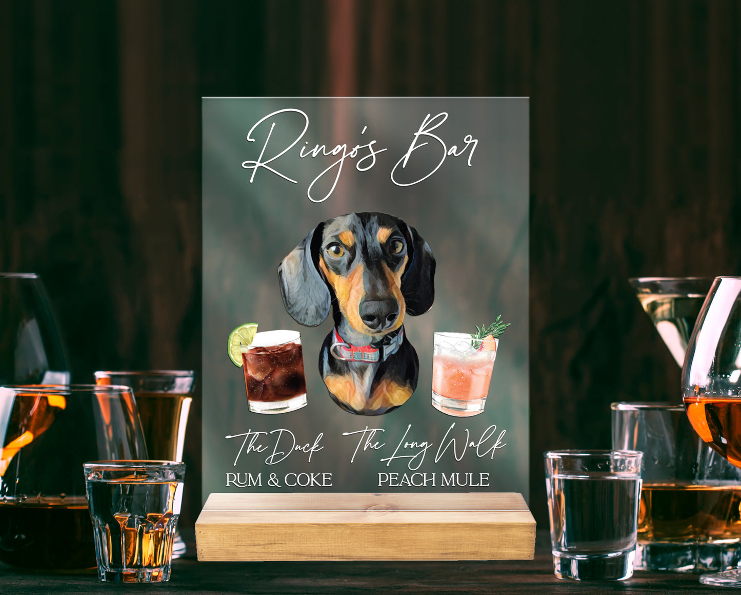 Dog Drink Wedding Sign Bar Menu