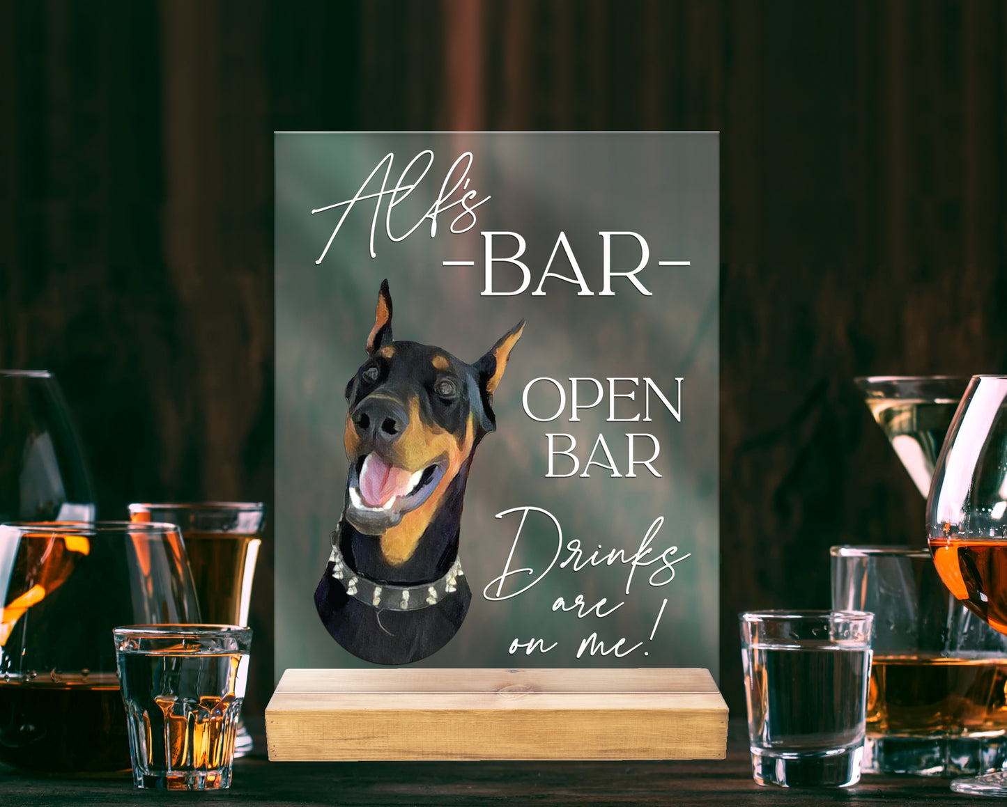 Dog Drink Wedding Sign Bar Menu