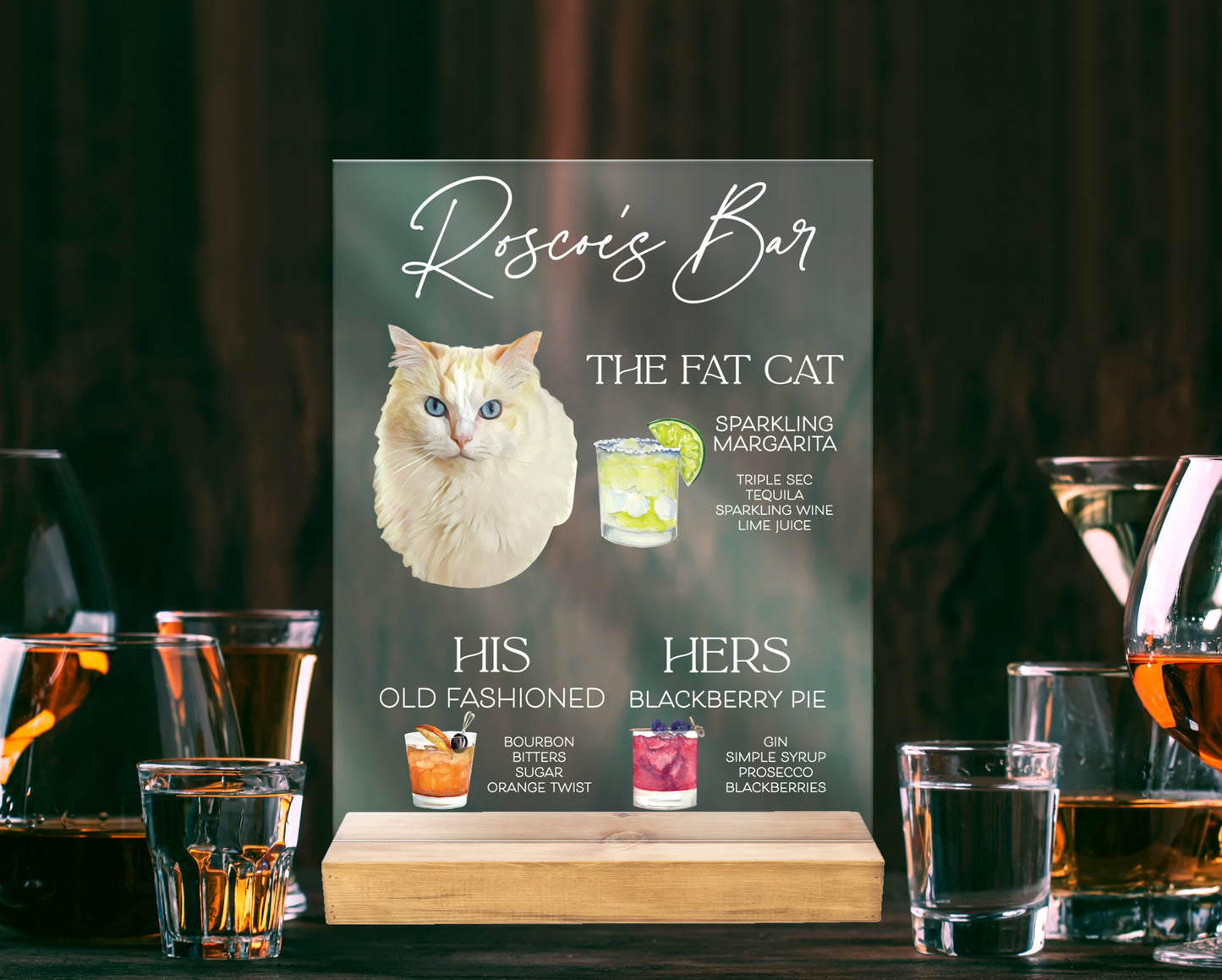 Dog Drink Wedding Sign Bar Menu