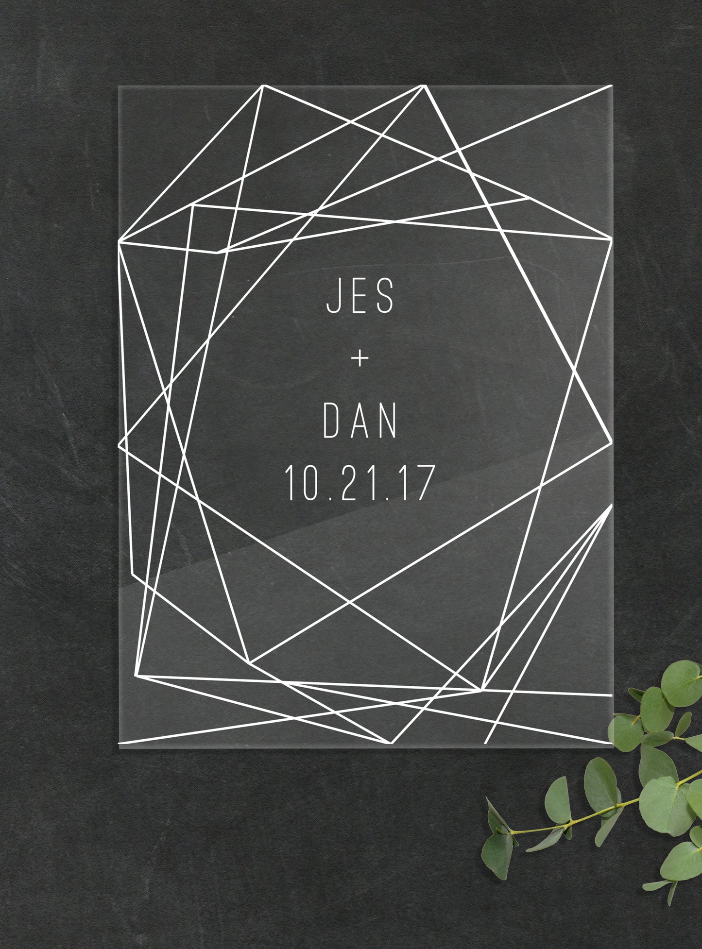 Geometric Lines Wedding Welcome Sign - Wedding Decor Gifts