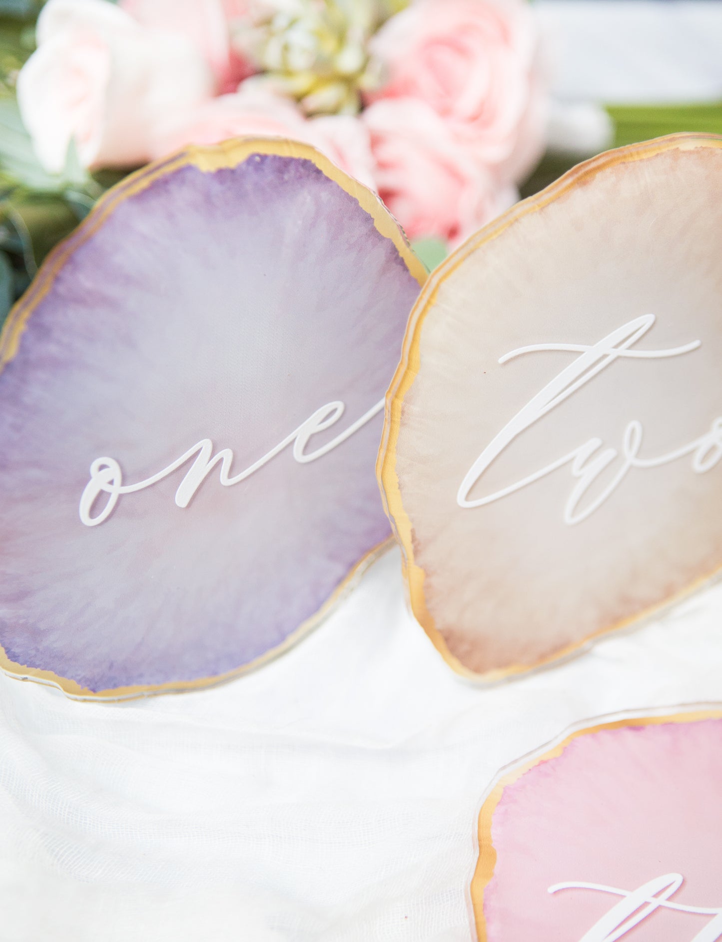 Wedding Table Numbers Geode Style - Wedding Decor Gifts
