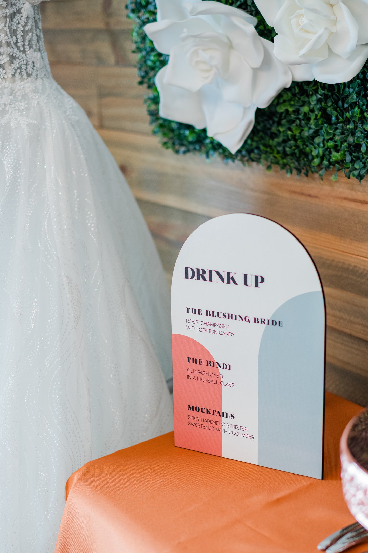 Midcentury Modern Drinks Menu Sign