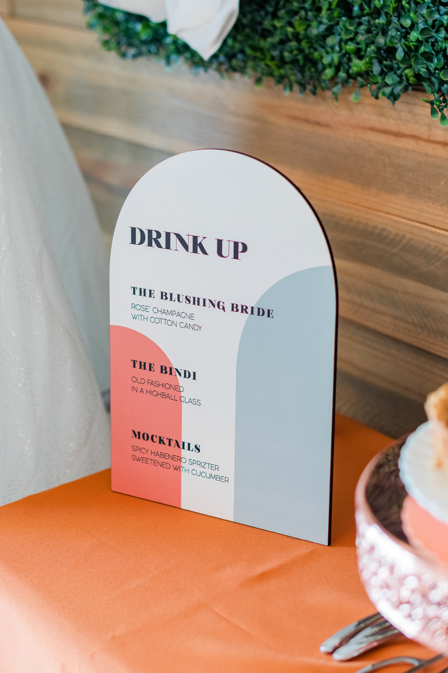 Midcentury Modern Drinks Menu Sign