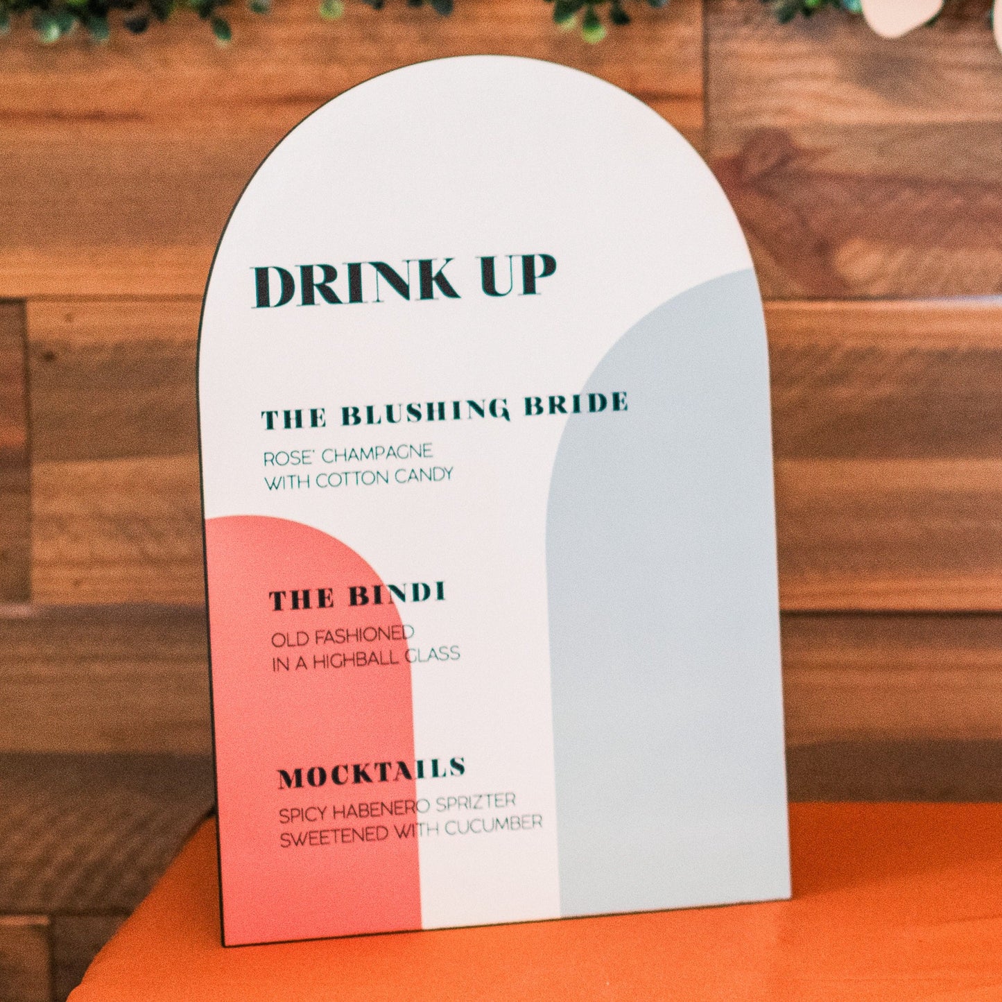 Midcentury Modern Drinks Menu Sign