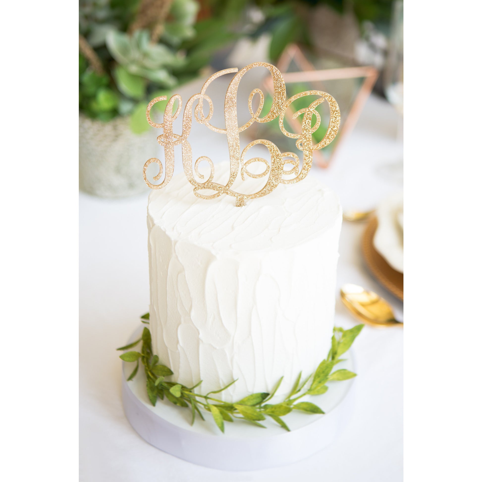 Monogram Cake Topper - Wedding Decor Gifts