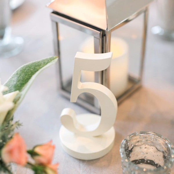 Painted Wedding Table Numbers