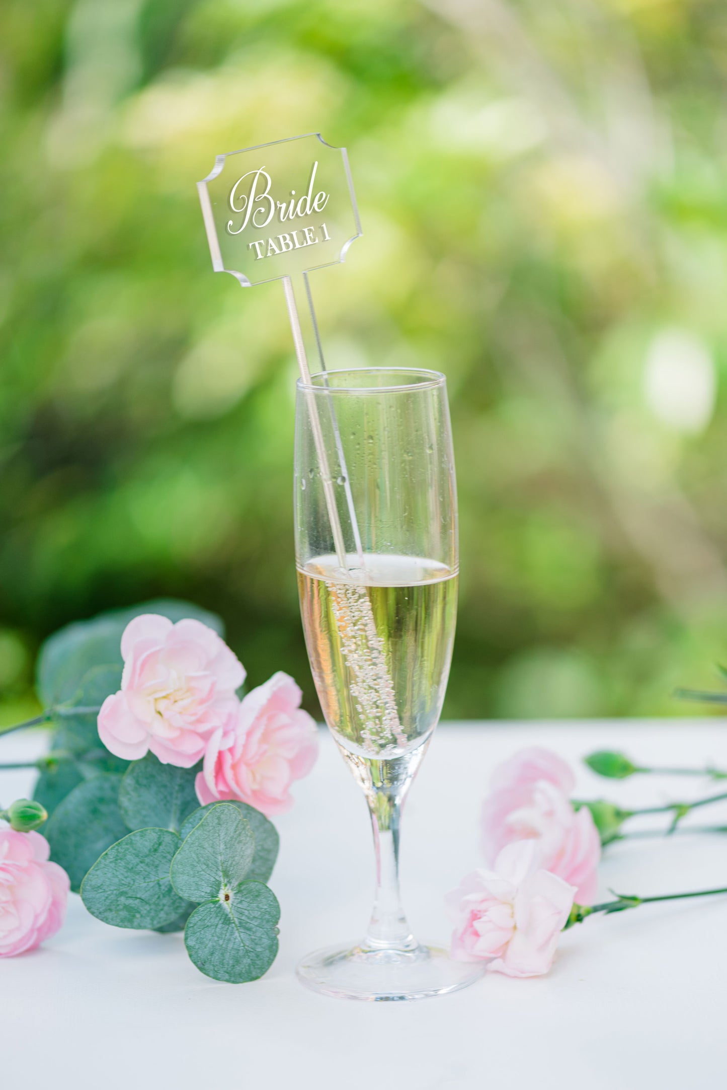 Clear Place Card Stir Sticks