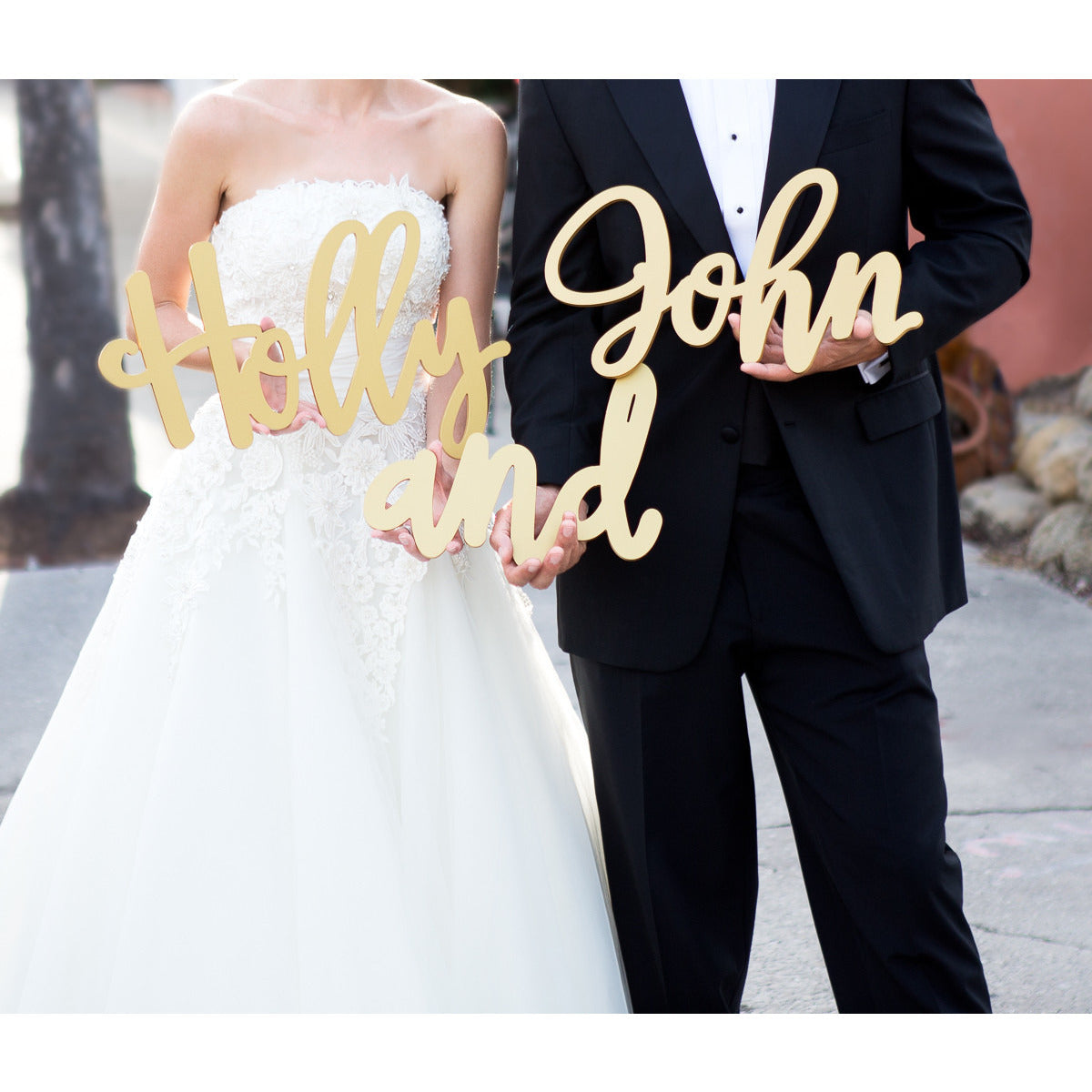 Large Name Signs Prop Set (3-Piece) - Wedding Decor Gifts