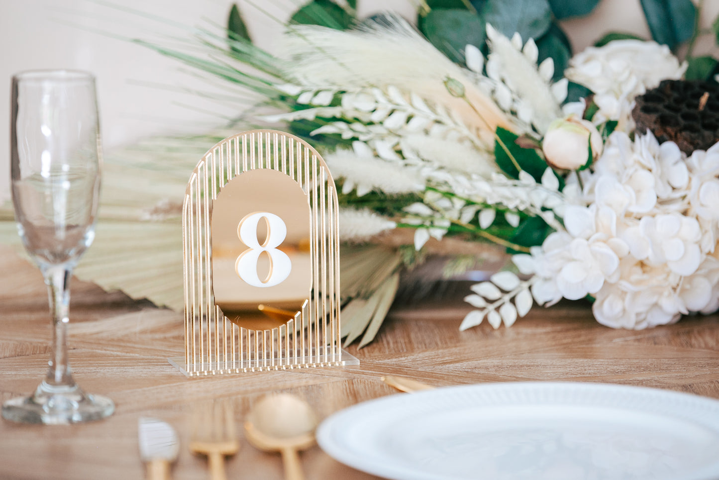 Midcentury Arch Table Numbers
