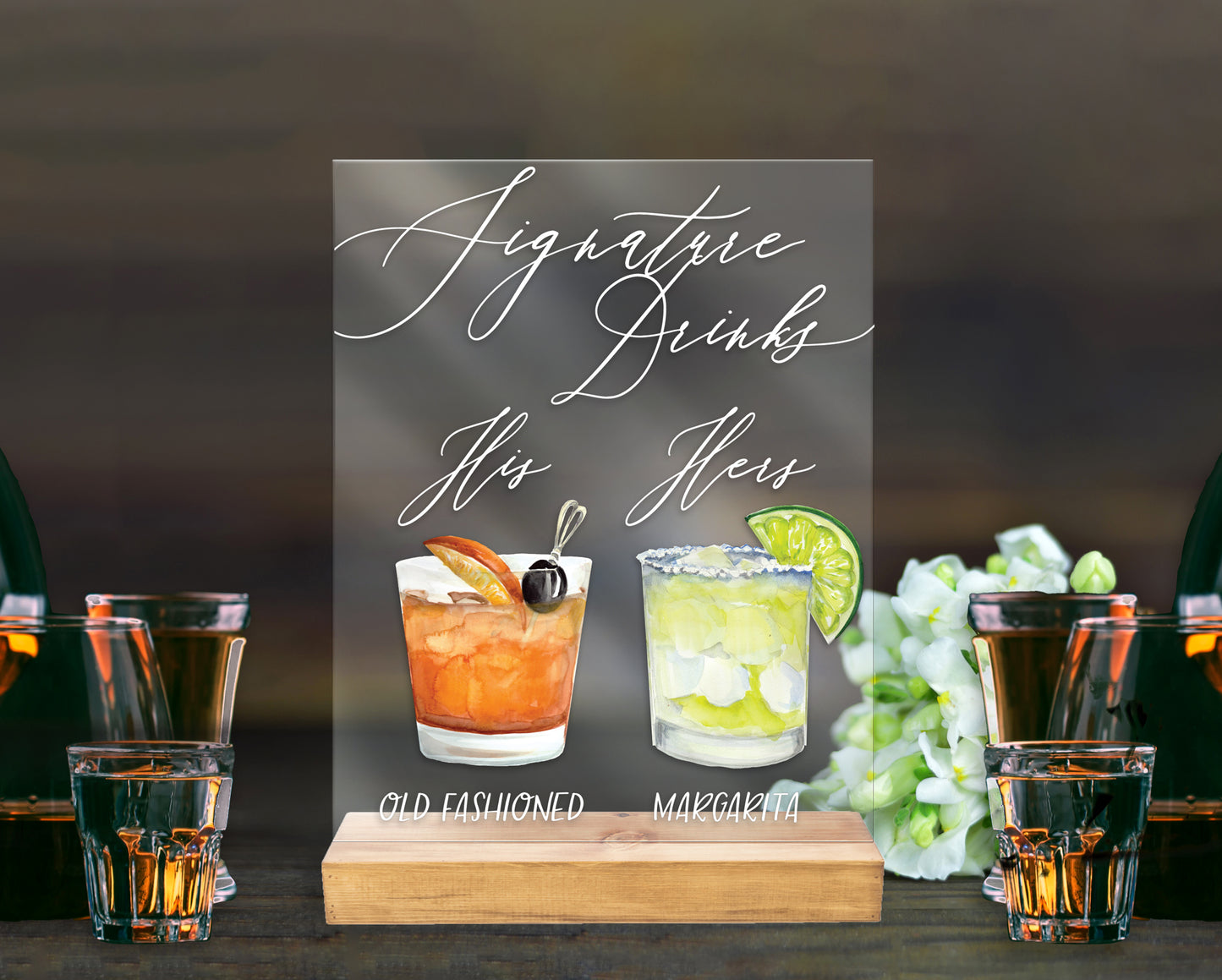 Signature Drink Menu Sign