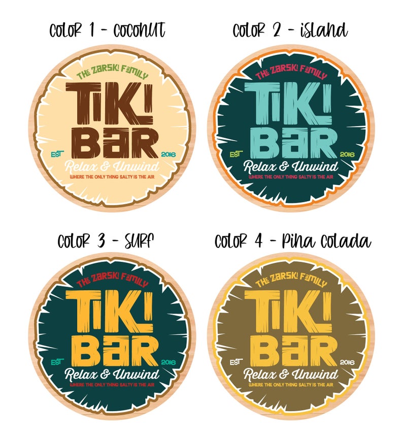 Personalized Tiki Bar Sign