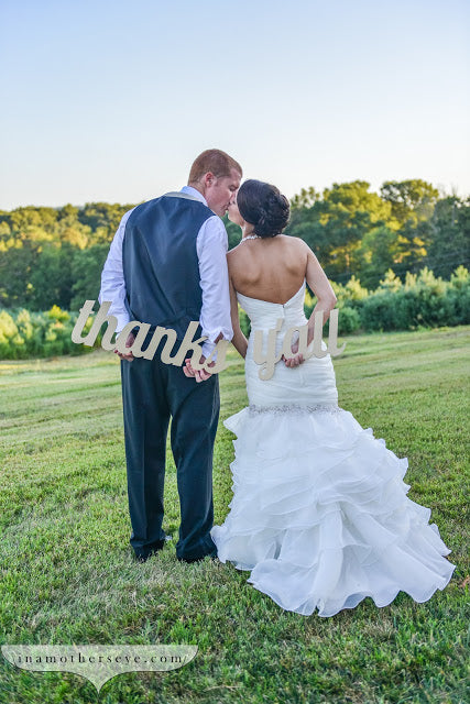 "Thanks Y'all" Sign - Wedding Decor Gifts