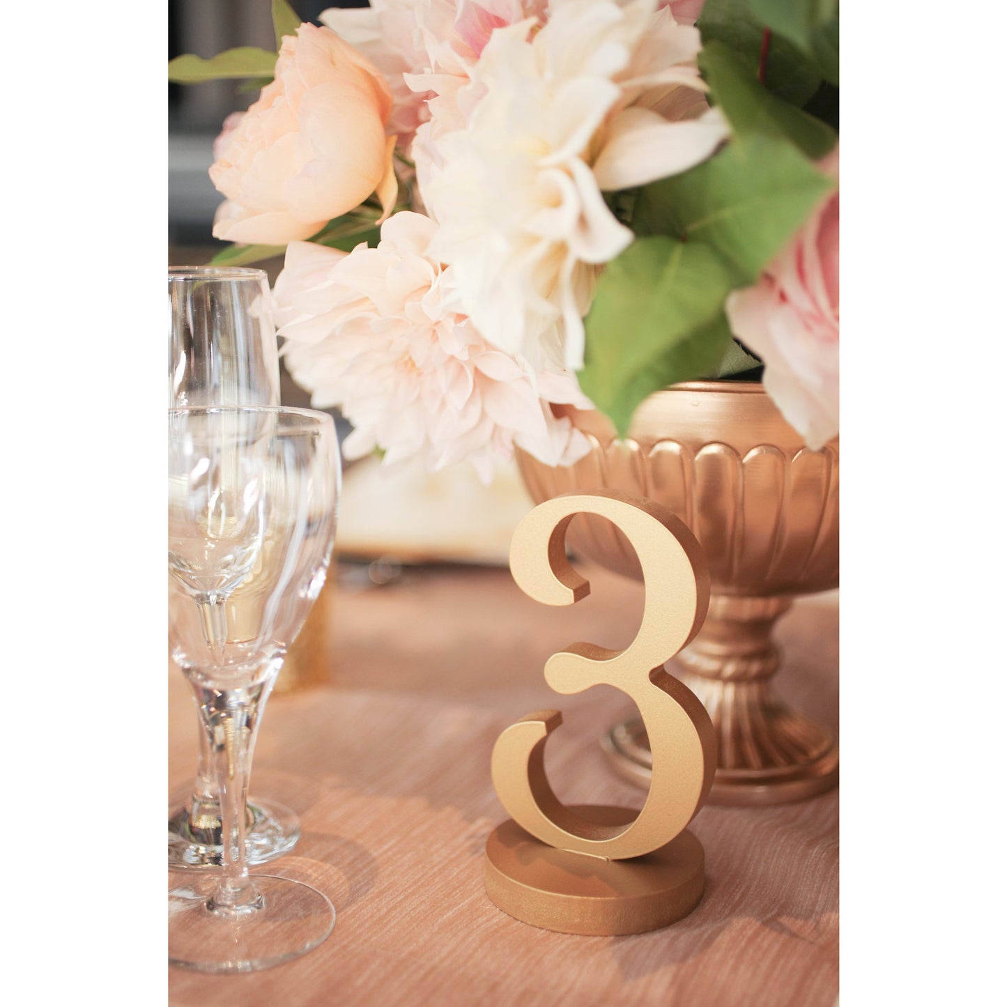 Painted Wedding Table Numbers