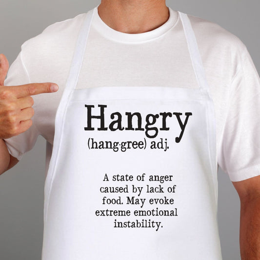 Funny Grilling Apron "Hangry"