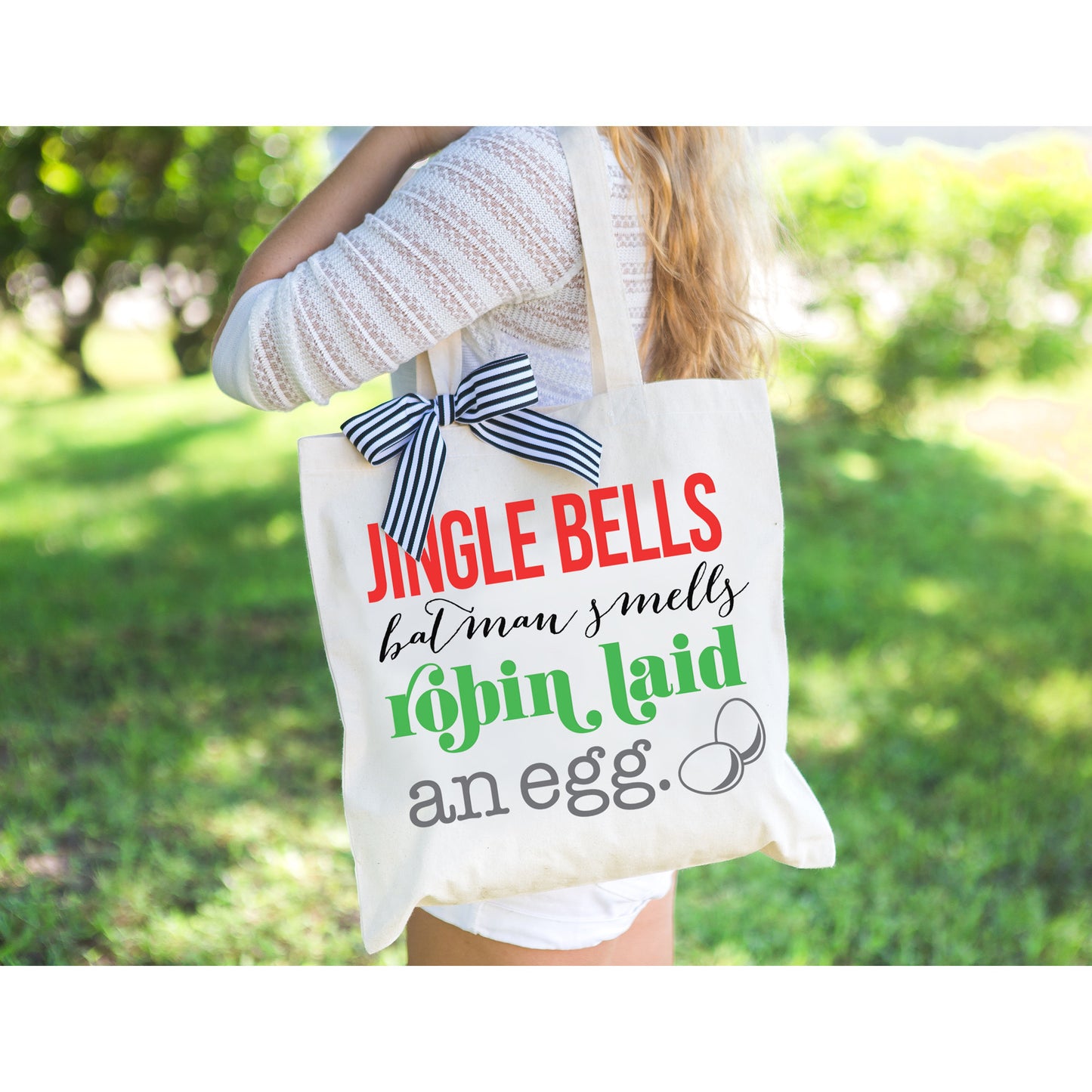 Holiday Tote Bag - Jingle Bells - Wedding Decor Gifts