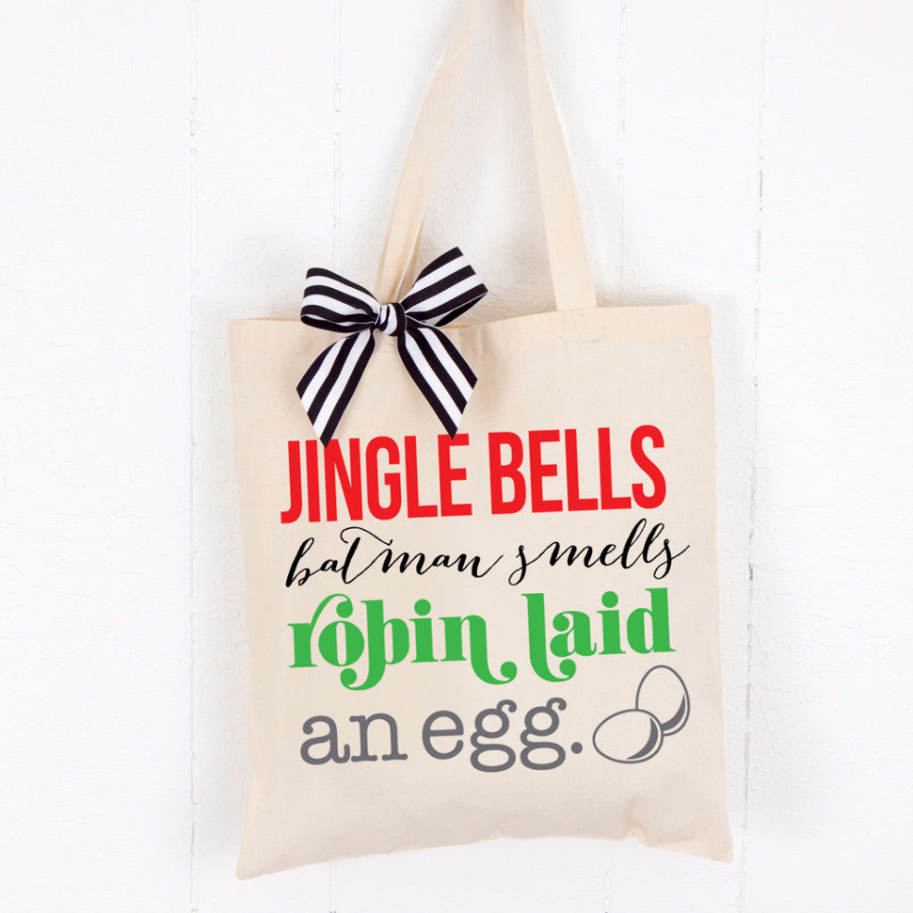 Holiday Tote Bag - Jingle Bells - Wedding Decor Gifts