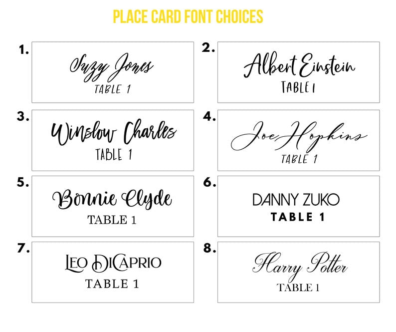 Arch Place Cards