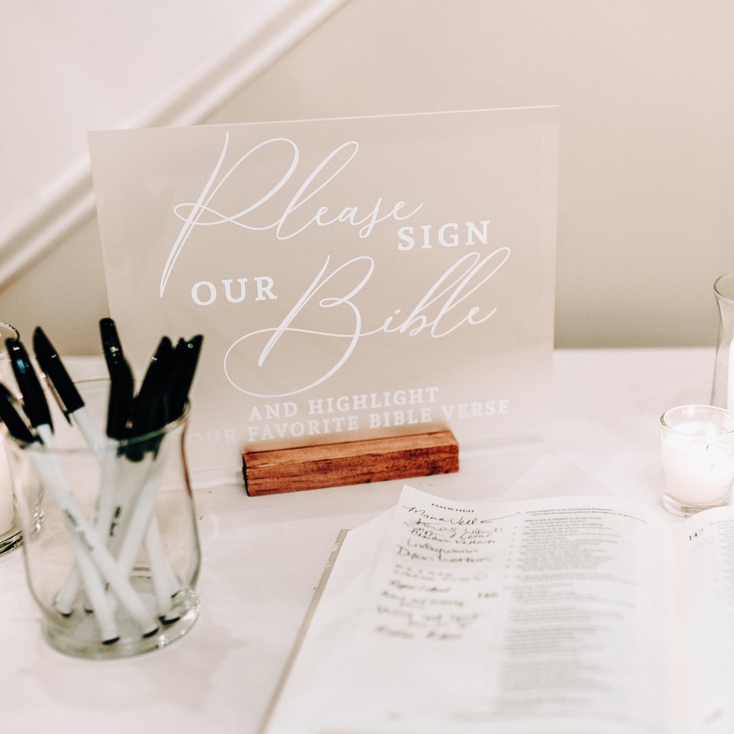 Guest Book Bible Sign