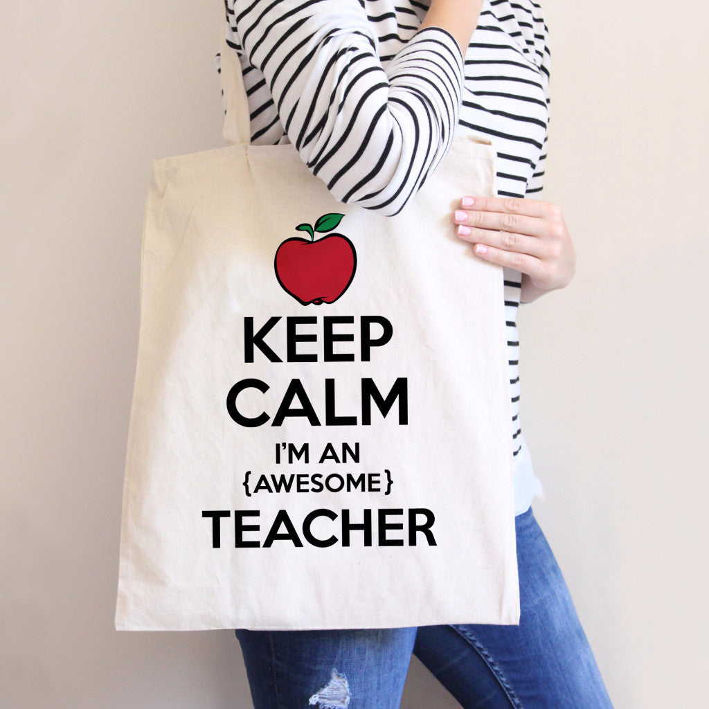 Keep Calm Teacher's Tote Bag - Wedding Decor Gifts