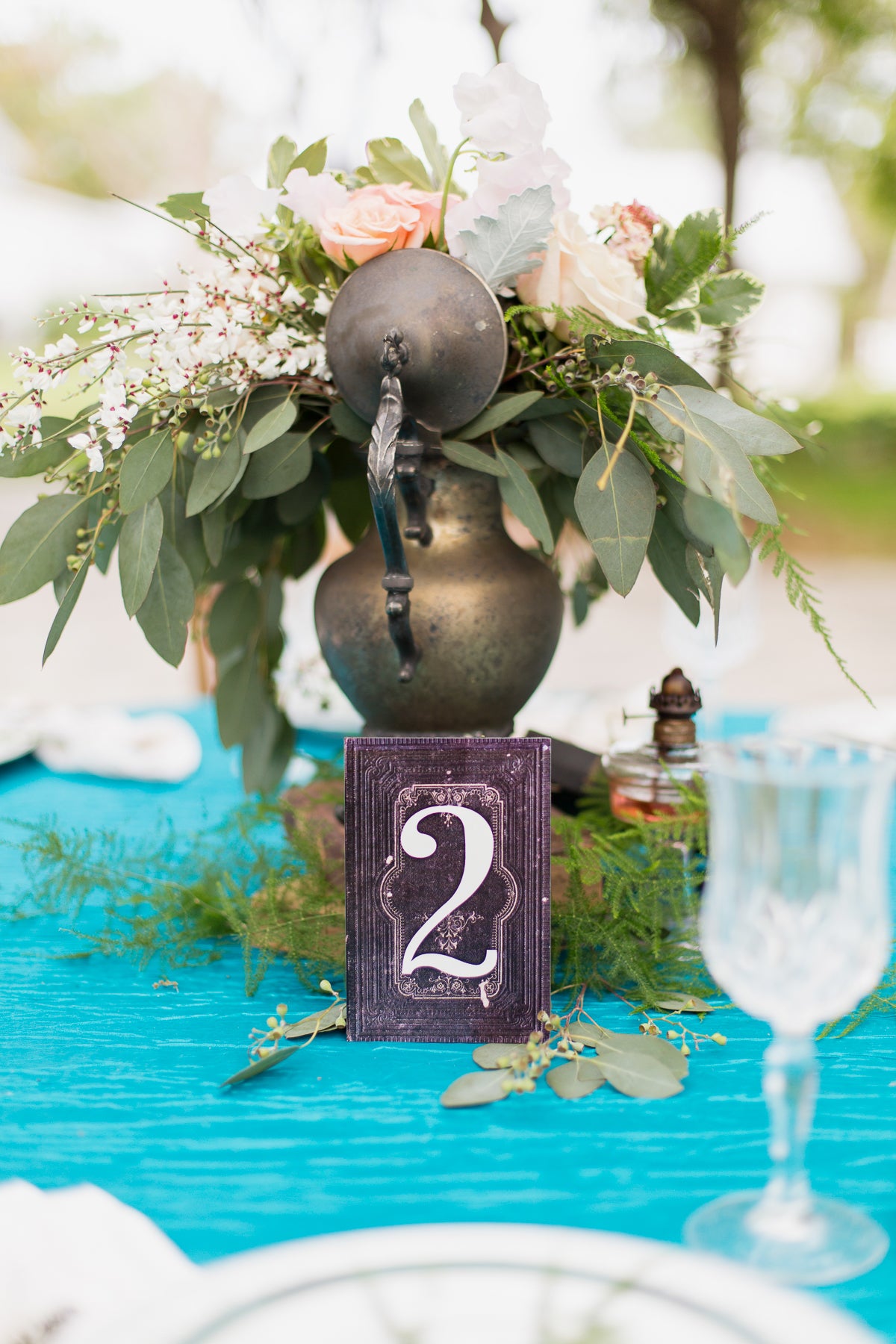 Vintage Book Table Numbers on Stands