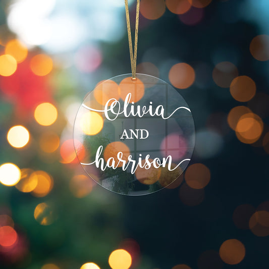 Name Christmas Ornament for Couple