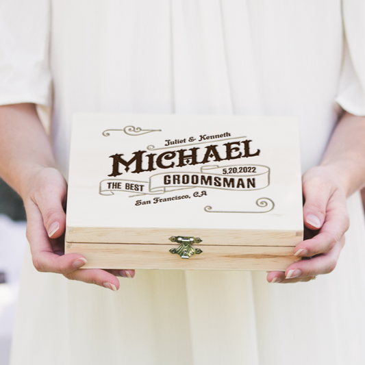 Groomsmen Box & Best Man Gift Box - Wedding Decor Gifts