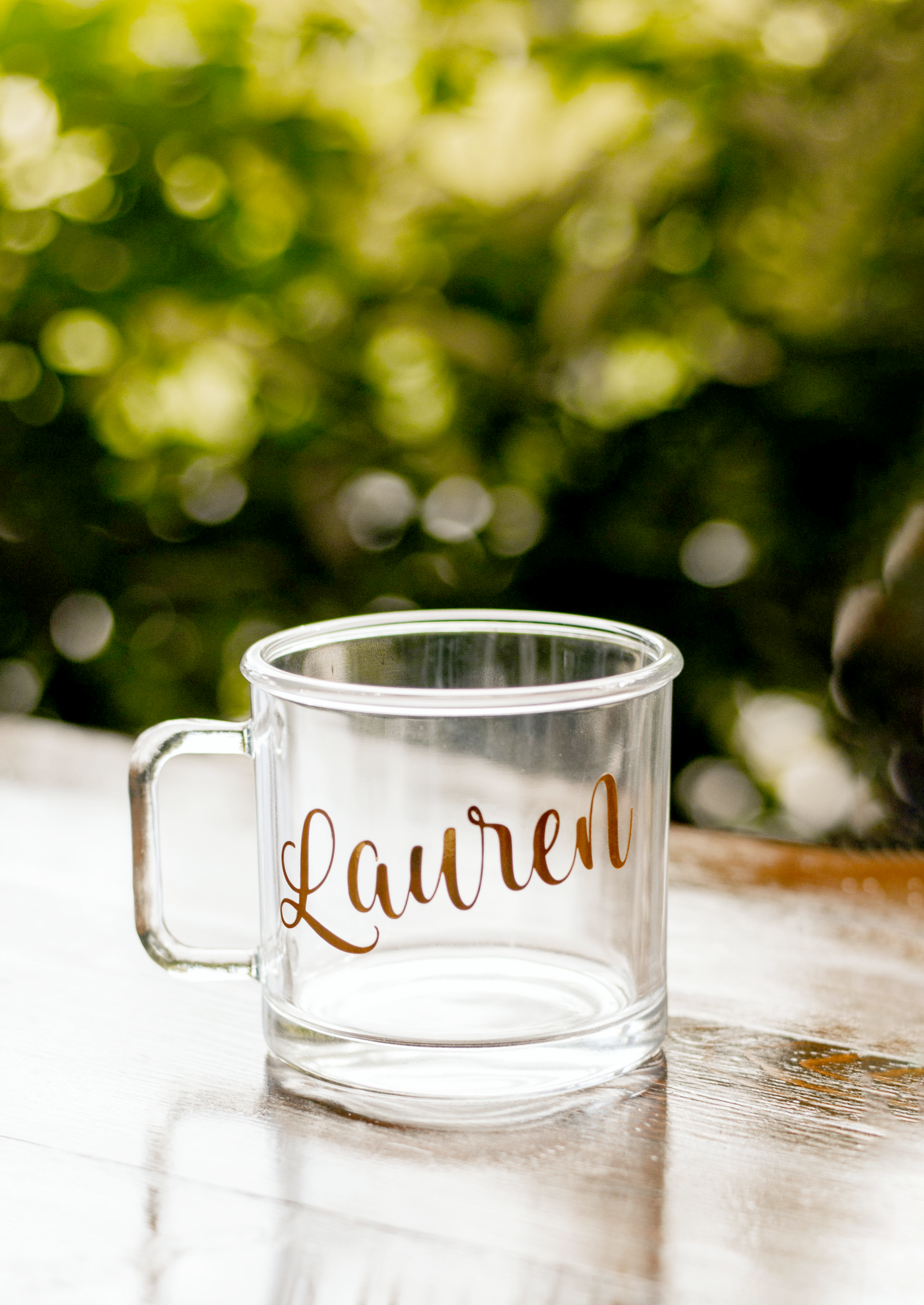 Glass best sale mug design