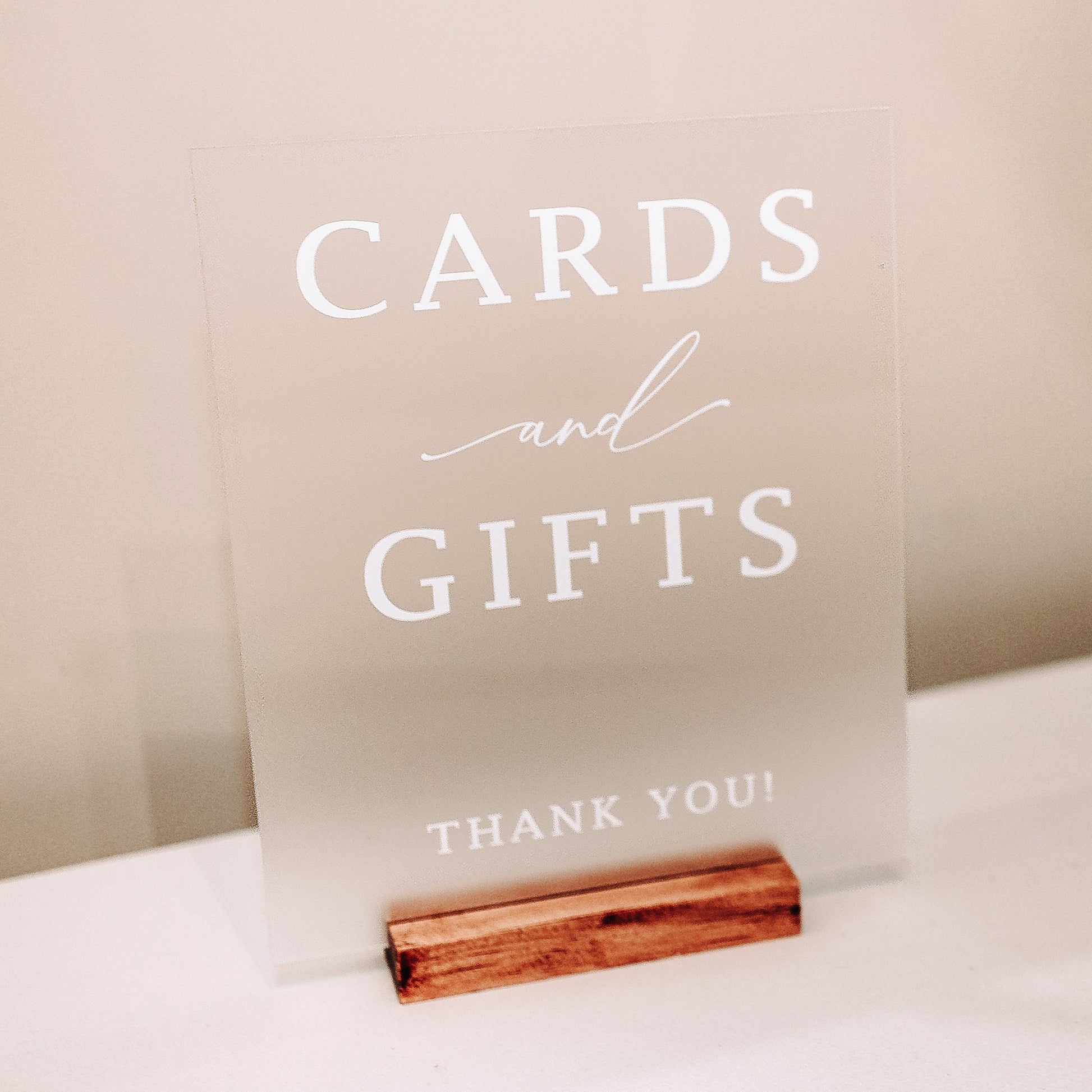 cards and gifts sign