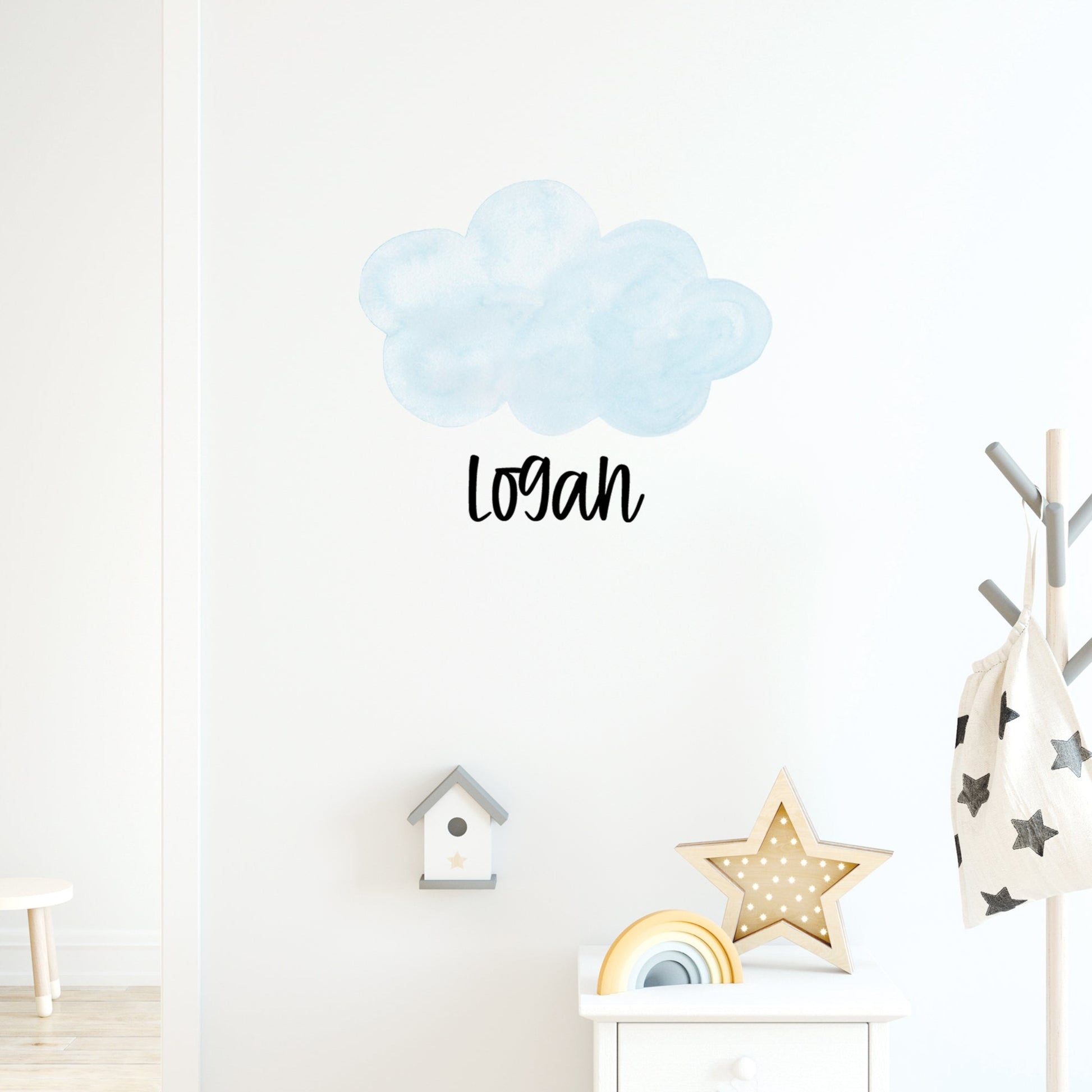 Cloud Name Decal for Nursery or Bedroom Kids or Baby Decor - Wedding Decor Gifts