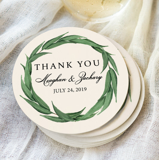 Greenery Wedding Coasters - Wedding Decor Gifts