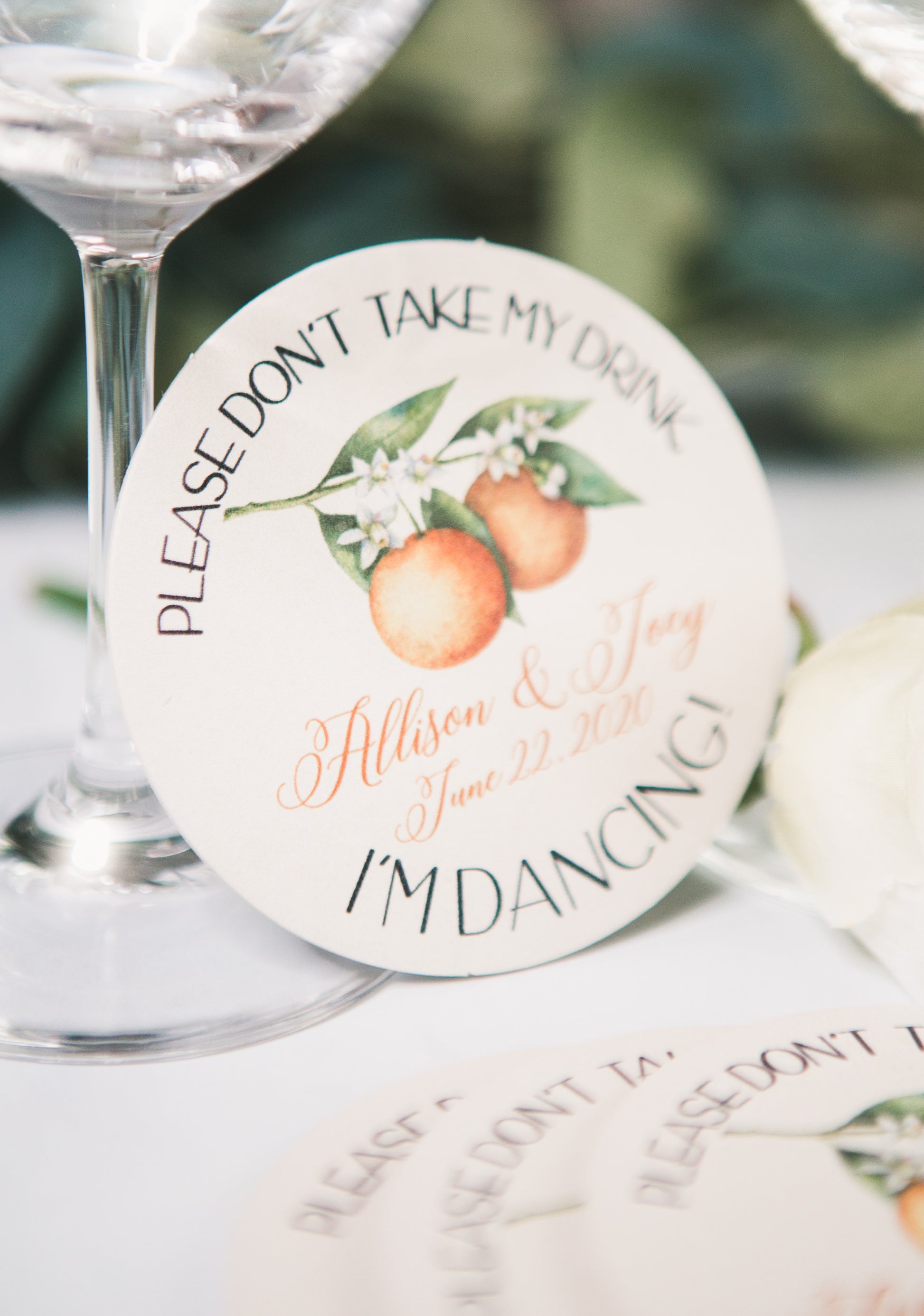 Don't Take My Drink Wedding Coasters - Wedding Decor Gifts