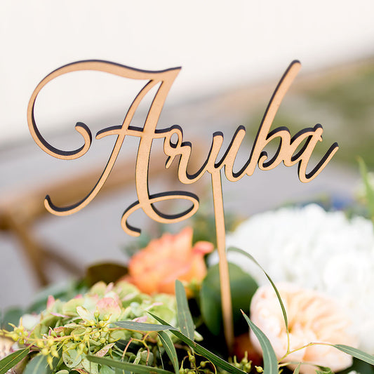 Custom Table Number Words - Wedding Decor Gifts